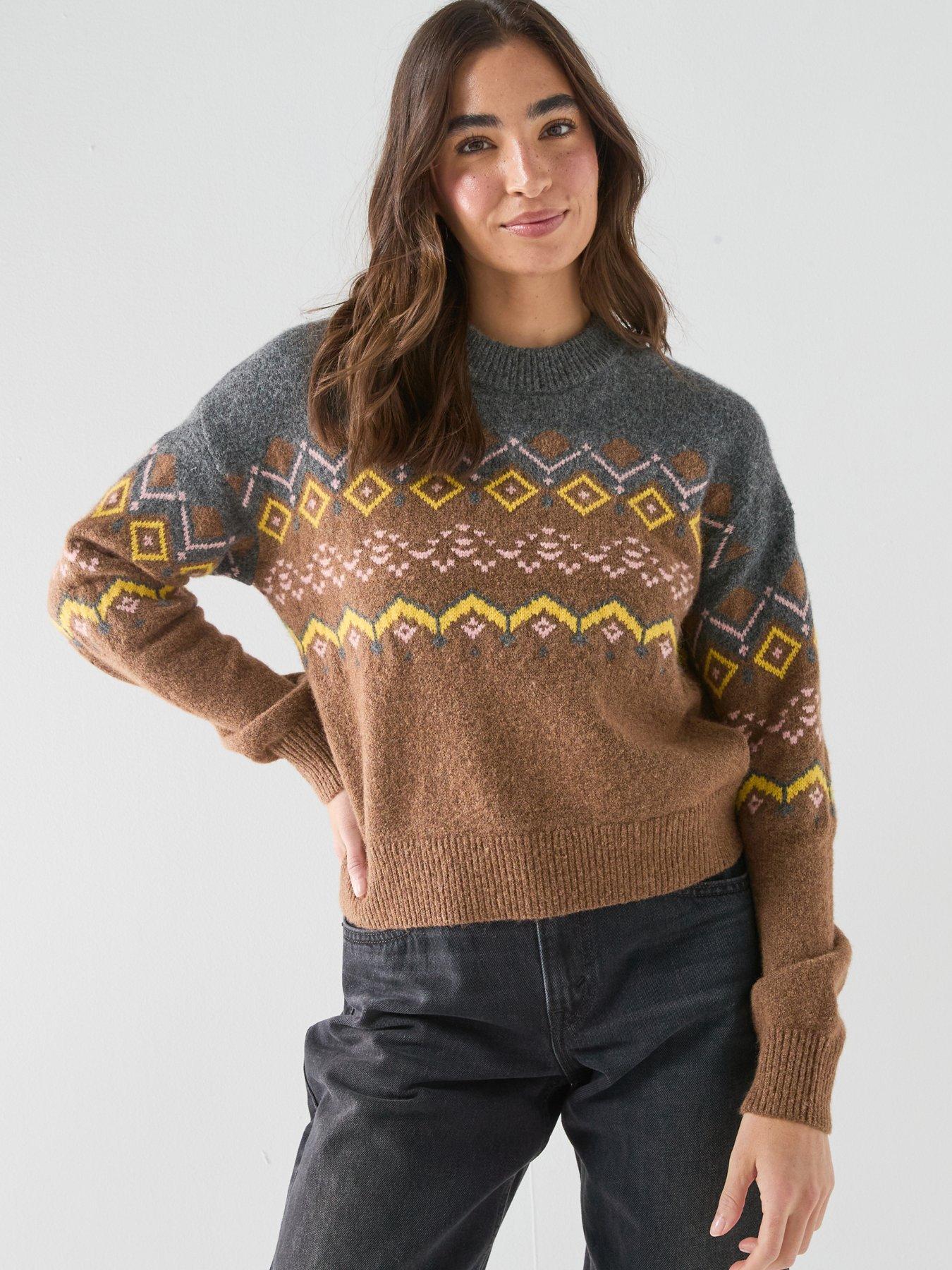 Image 6 of 6 of Levi's Womens Charlotte Fairisle Soft-Touch Crewneck Jumper - Multi