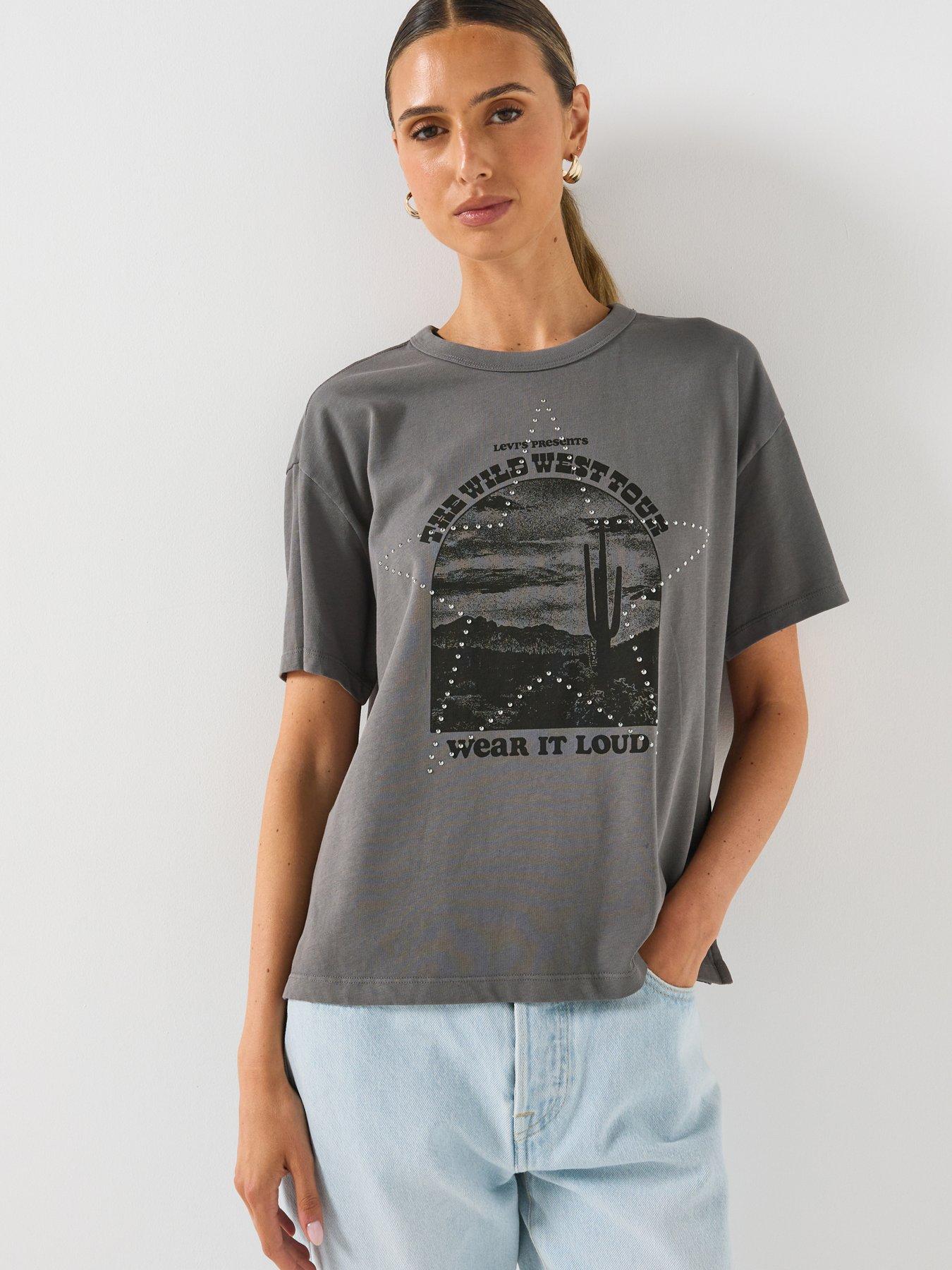 Levi's Wild West Star Stud Vintage T-Shirt - Smoked Pearl - Grey