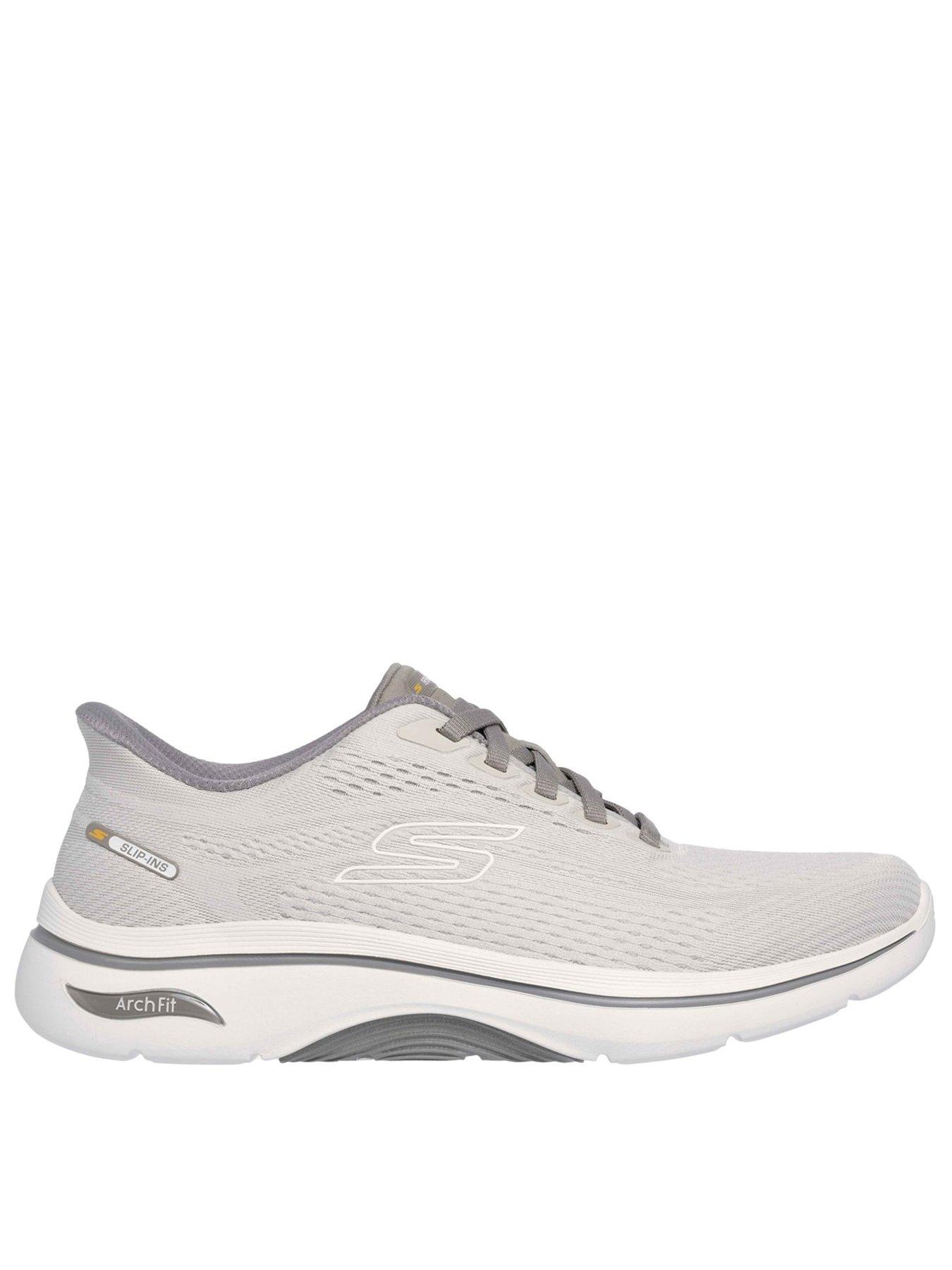 Skechers Go Walk Arch Fit 2.0 Percy Lace Slip In Trainers - Light Brown
