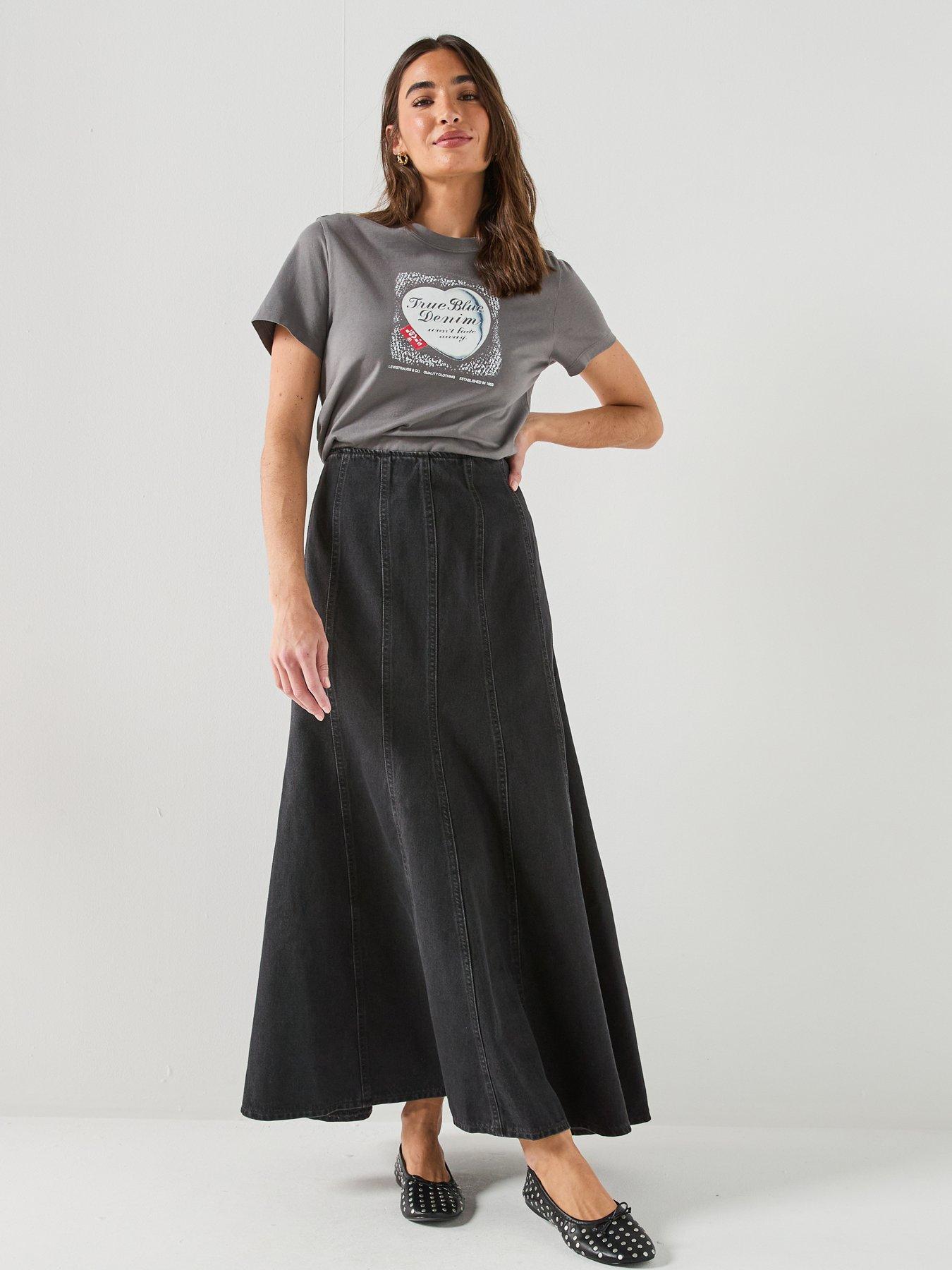 Levi's Seamed Flare Skirt - Black