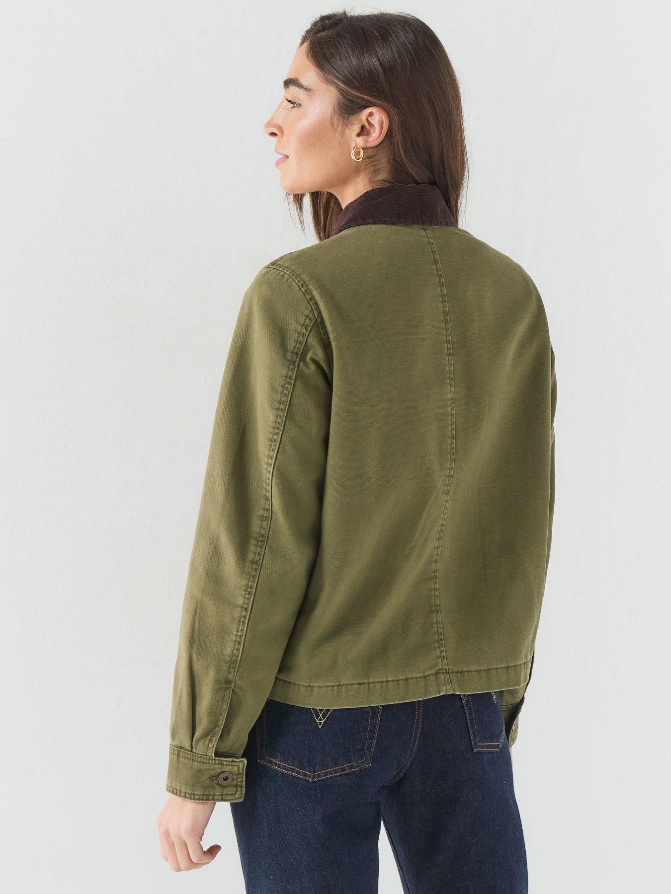 Image 2 of 6 of Levi's Womens Bree Cropped Chore Jacket - Olive Night