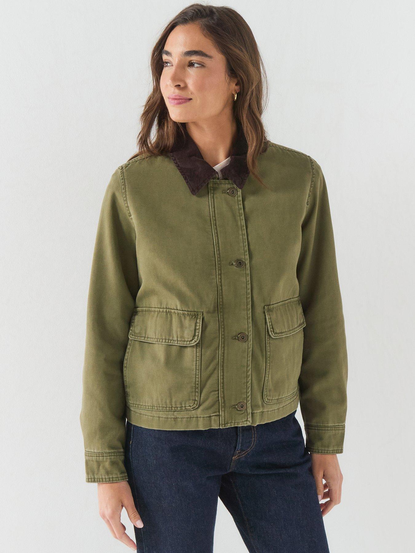 Image 5 of 6 of Levi's Womens Bree Cropped Chore Jacket - Olive Night