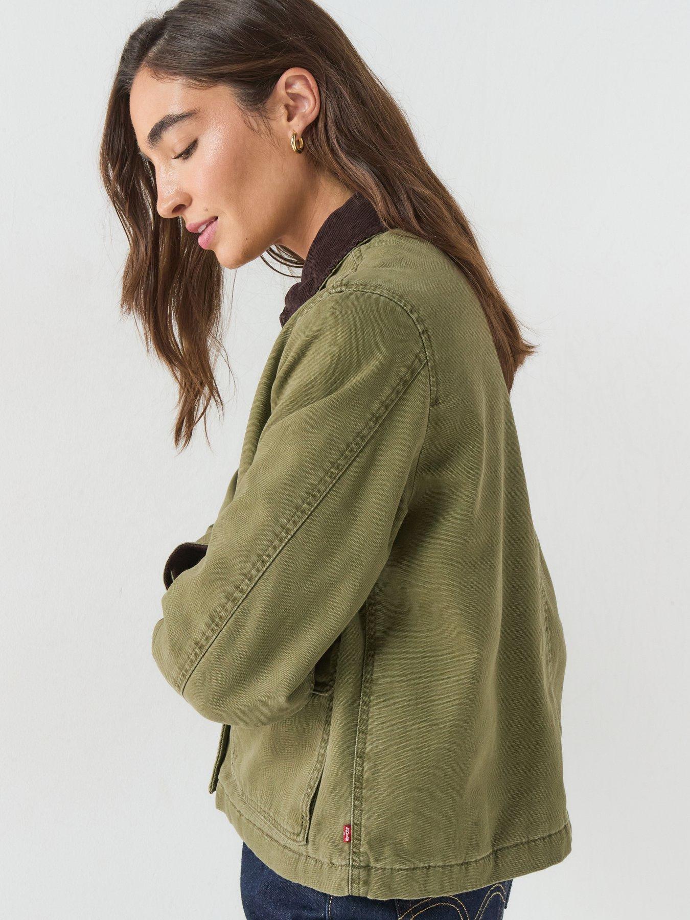 Image 6 of 6 of Levi's Womens Bree Cropped Chore Jacket - Olive Night