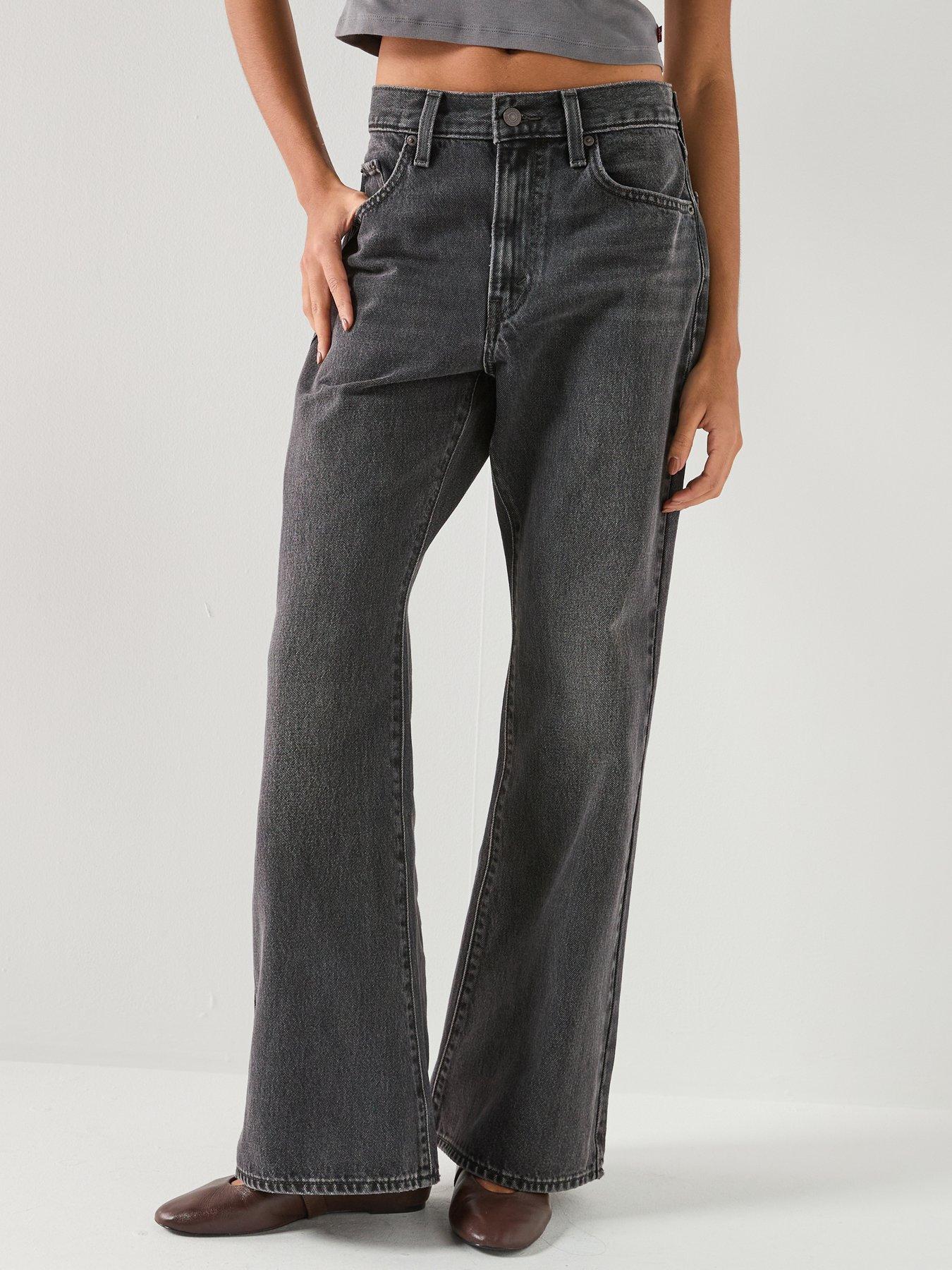 Image 1 of 6 of Levi's Women's Cinch Flare Mid Rise 100% Cotton Denim Jeans - Dark Grey