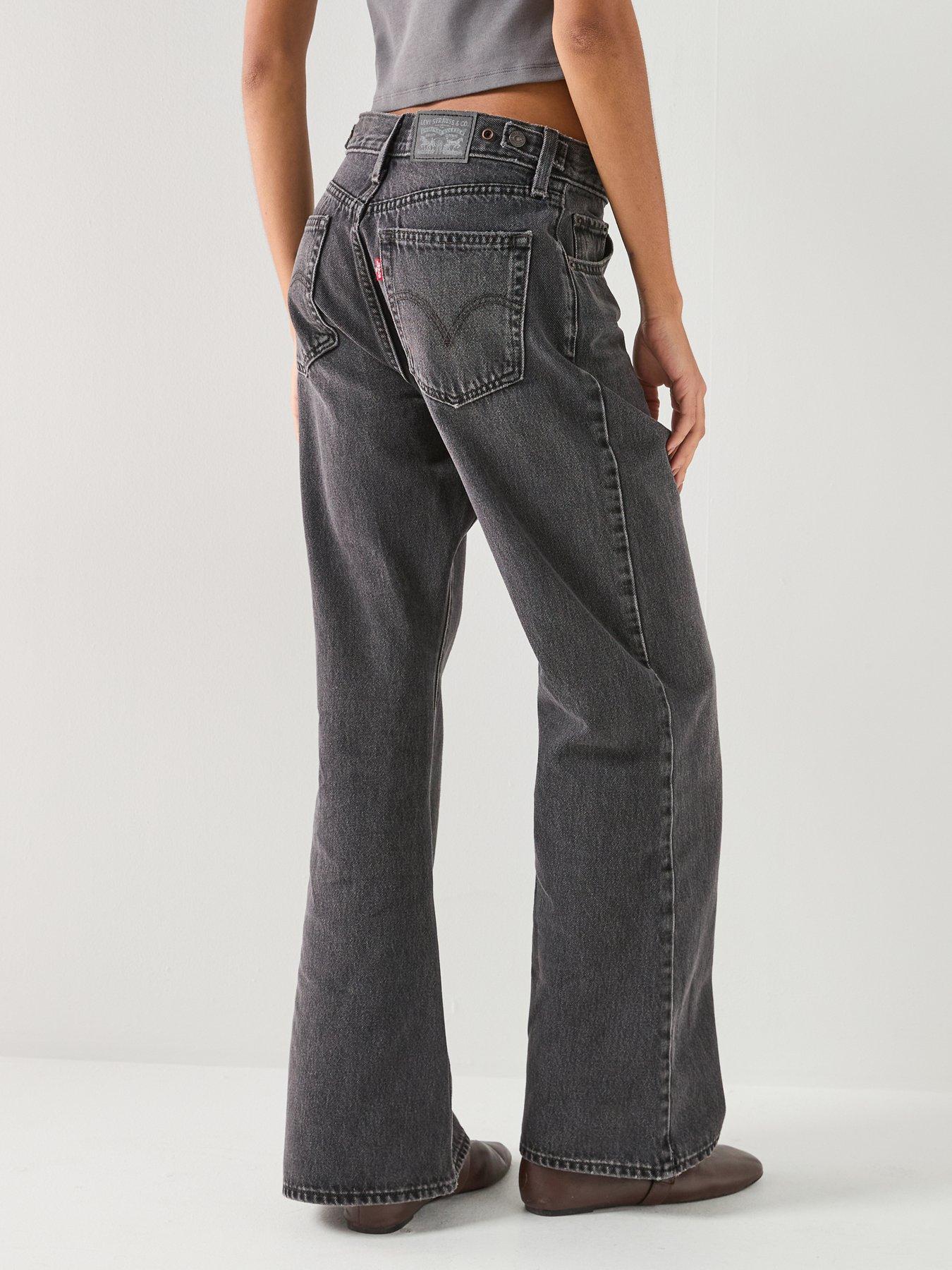 Image 2 of 6 of Levi's Women's Cinch Flare Mid Rise 100% Cotton Denim Jeans - Dark Grey