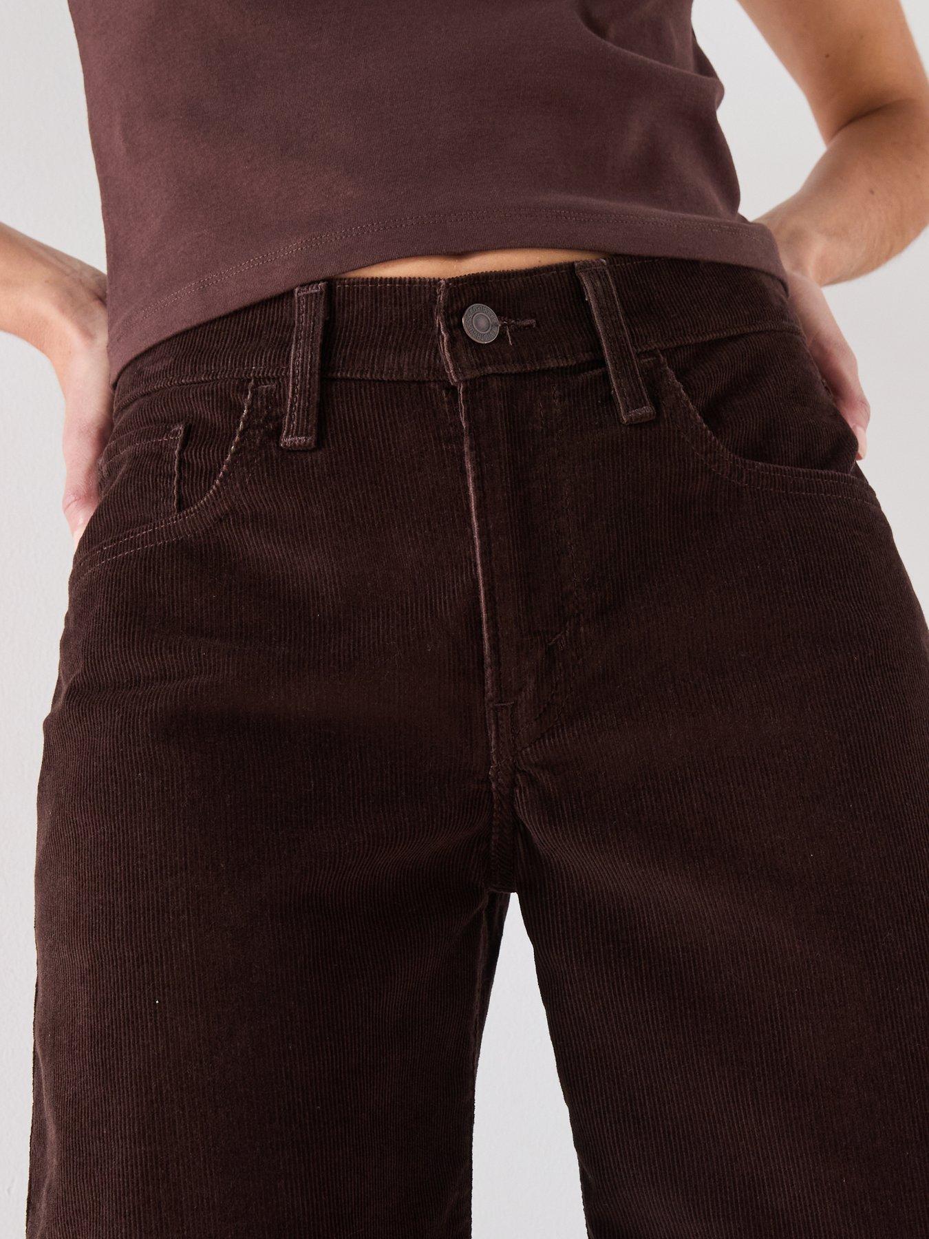 Image 4 of 6 of Levi's Middy Wide Leg Jeans - Brown