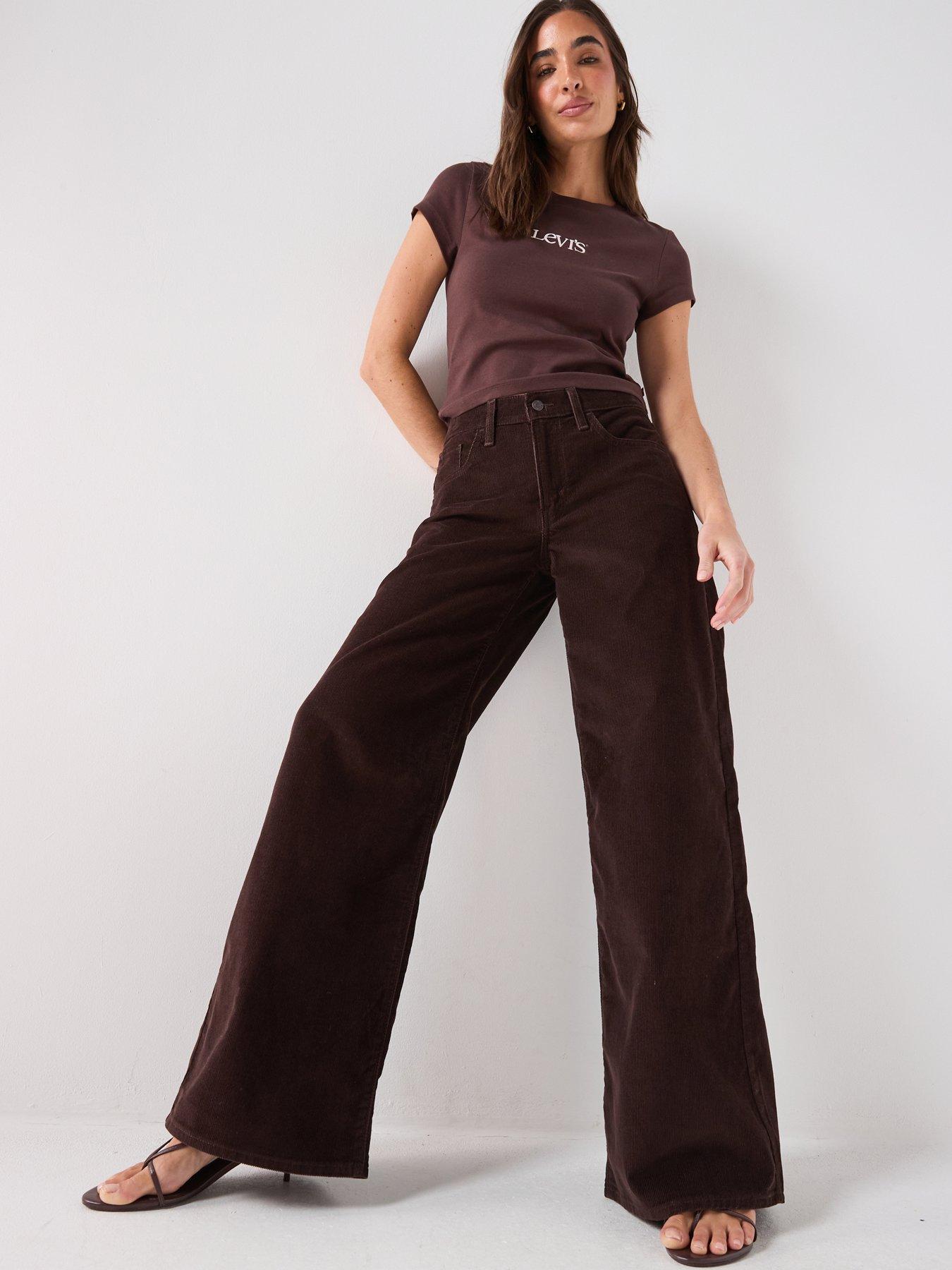 Image 6 of 6 of Levi's Middy Wide Leg Jeans - Brown