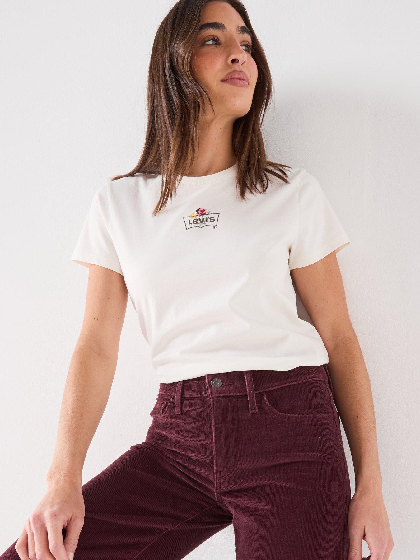 Image 1 of 5 of Levi's Crew Neck T-Shirt - White