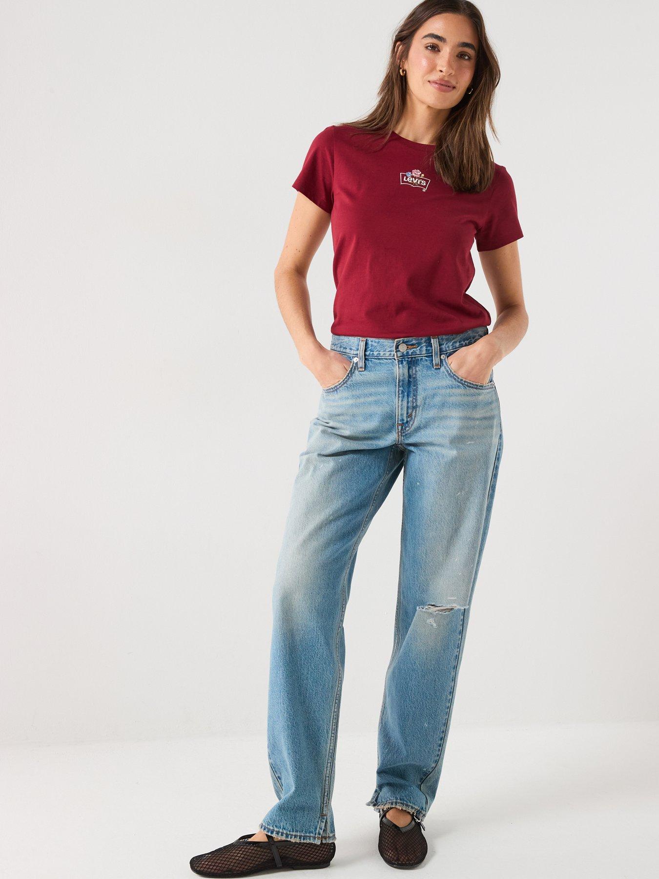 Image 3 of 5 of Levi's Crew Neck T-Shirt - Red