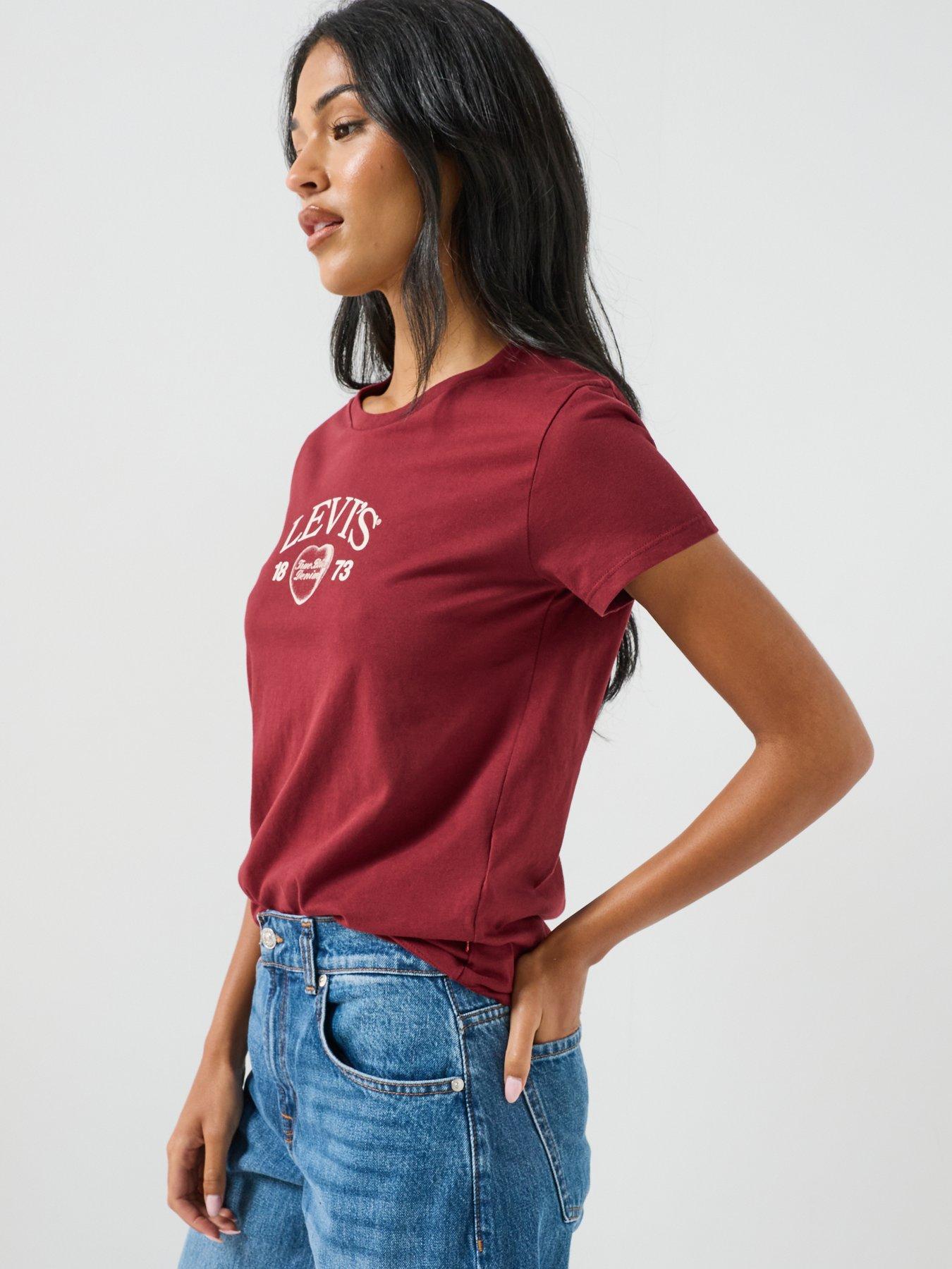 Image 4 of 6 of Levi's The Perfect Tee T-Shirt - Red