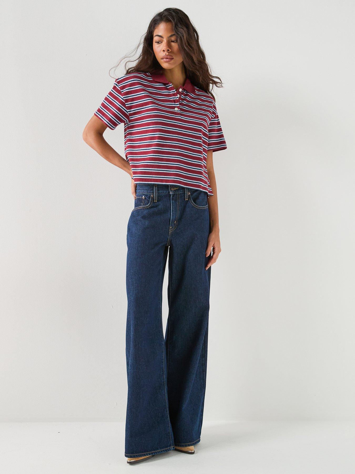Image 3 of 6 of Levi's Middy Wide Leg Jeans - Shaded View