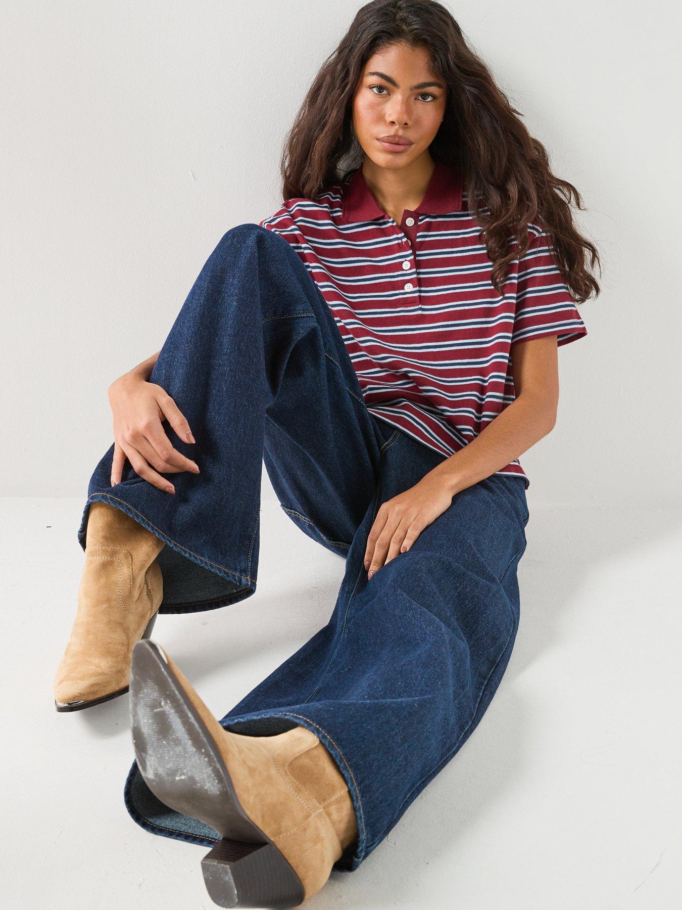 Image 4 of 6 of Levi's Middy Wide Leg Jeans - Shaded View