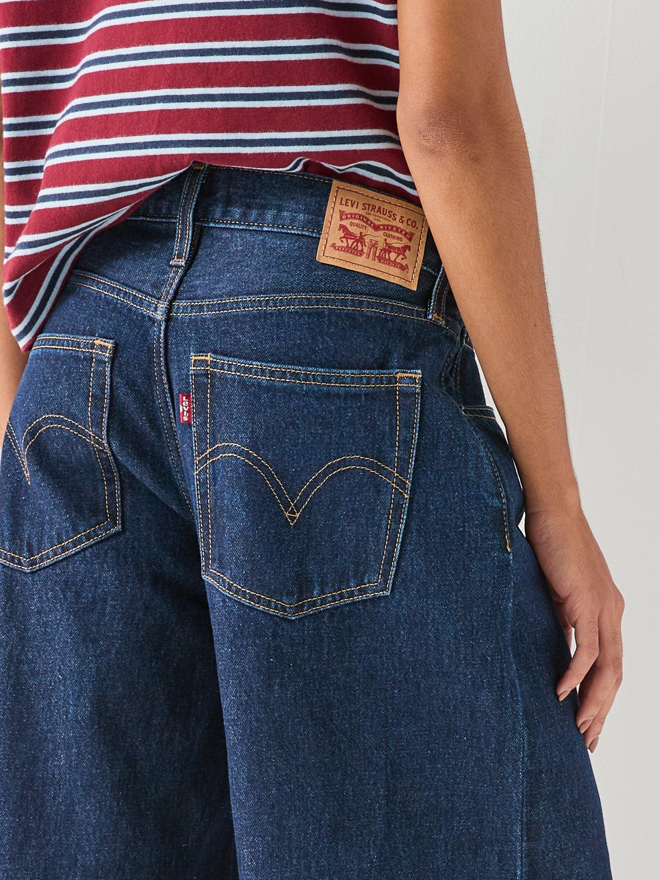 Image 5 of 6 of Levi's Middy Wide Leg Jeans - Shaded View