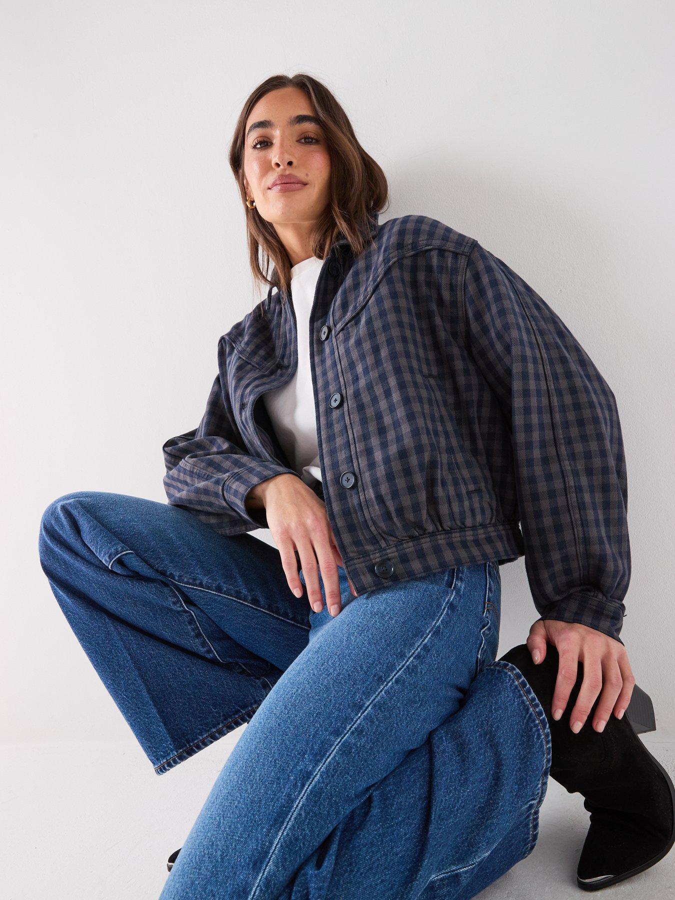 Image 4 of 6 of Levi's Dani Western Harrington Jacket - Blue