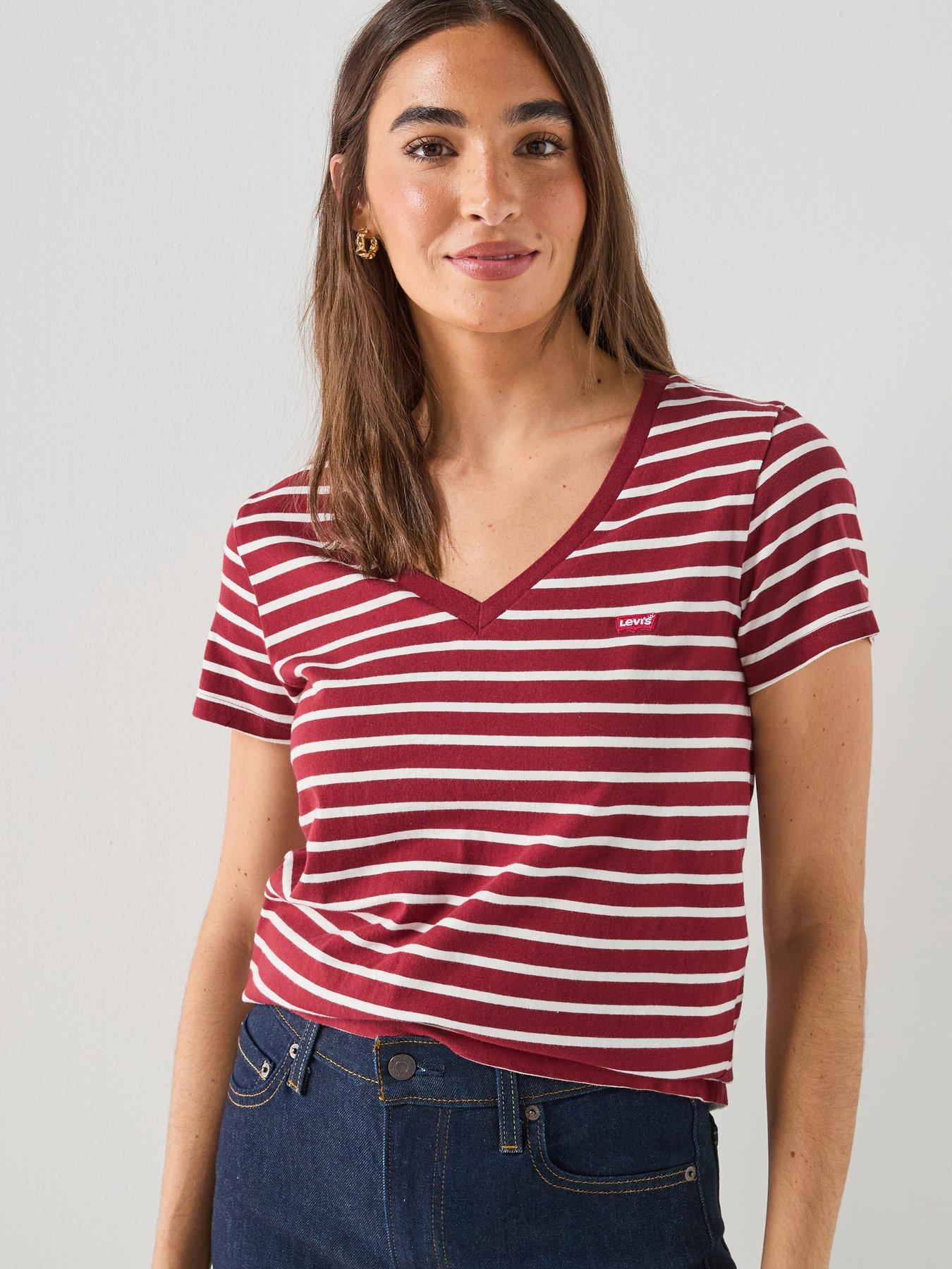 Levi's V-Neck T-Shirt - Red