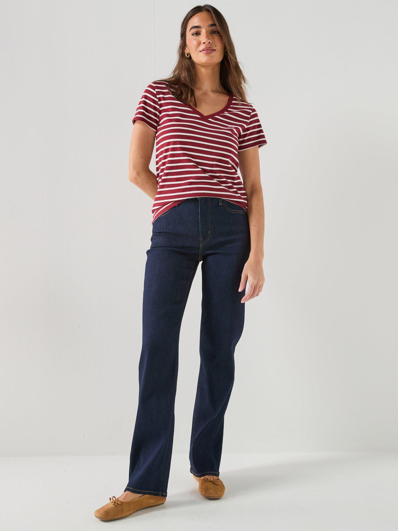Image 3 of 4 of Levi's V-Neck T-Shirt - Red