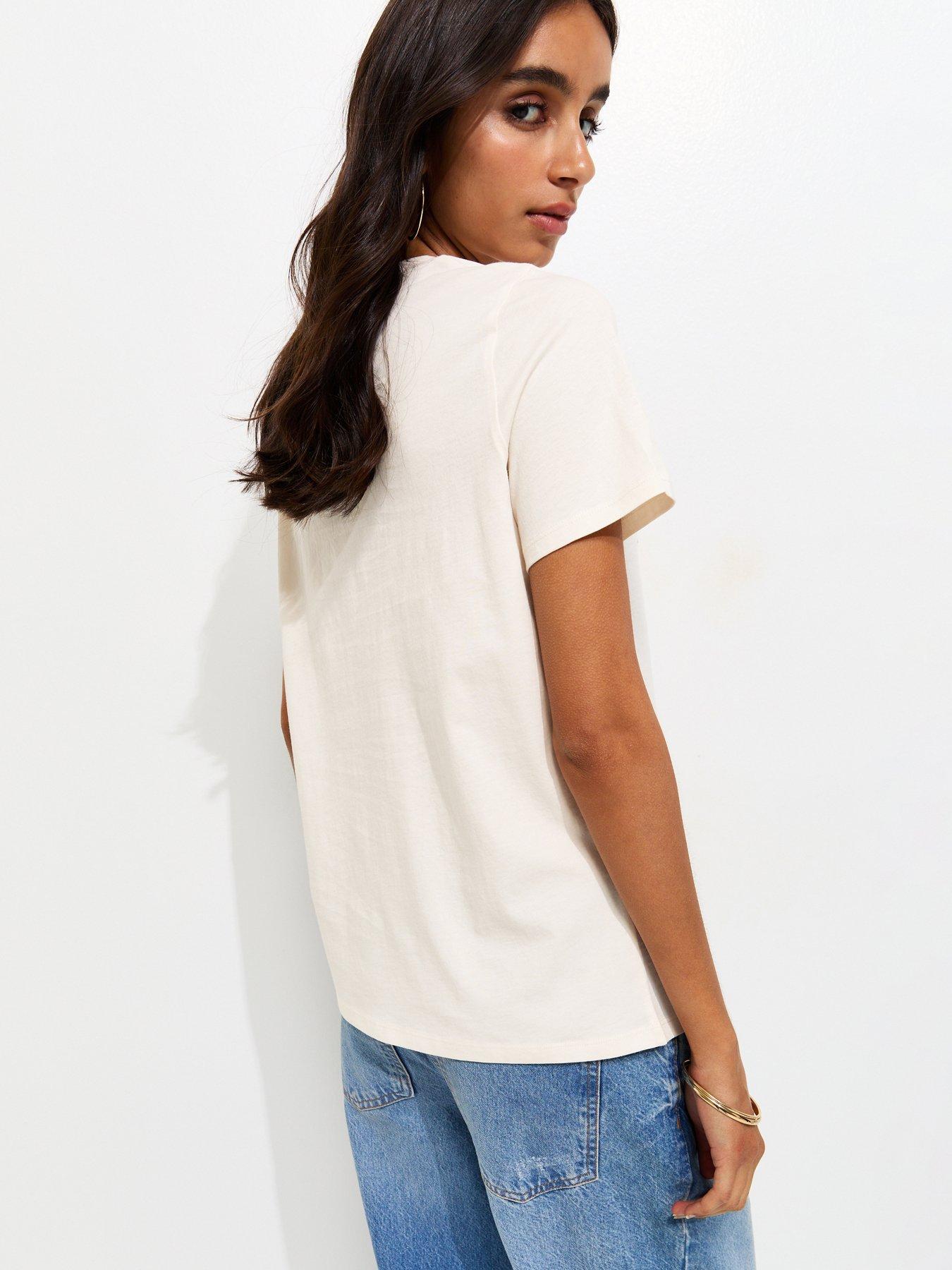 Image 2 of 3 of New Look Nyc Regular T-Shirt - White