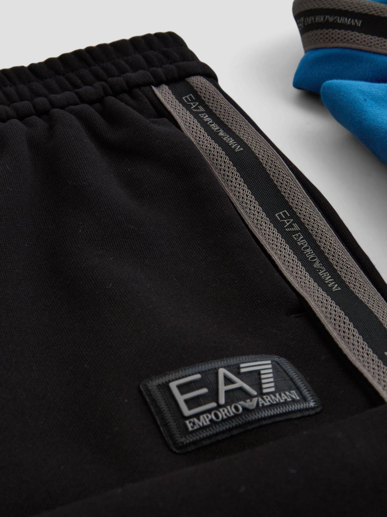 Image 5 of 5 of EA7 Emporio Armani Boys Logo Zip Through Hooded Tracksuit Set - Multi