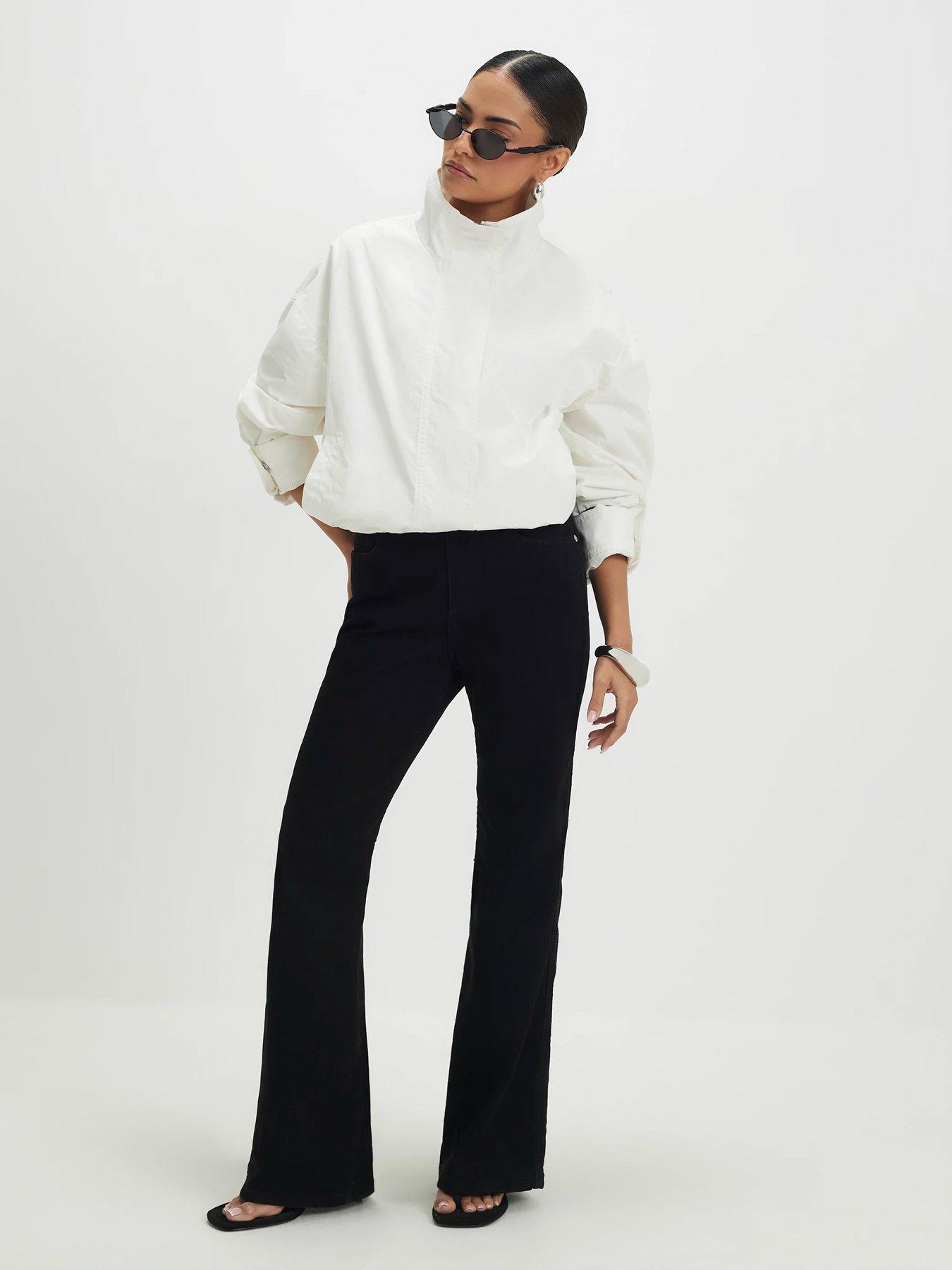 River Island Petite Relaxed Flare Robinson - Black