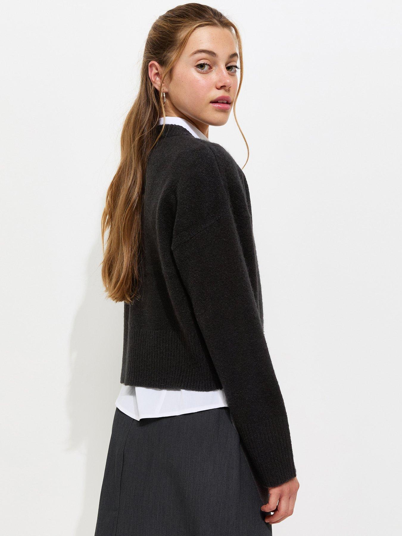 Image 2 of 5 of New Look 915 Girls Knitted Long Sleeve Jumper - Black