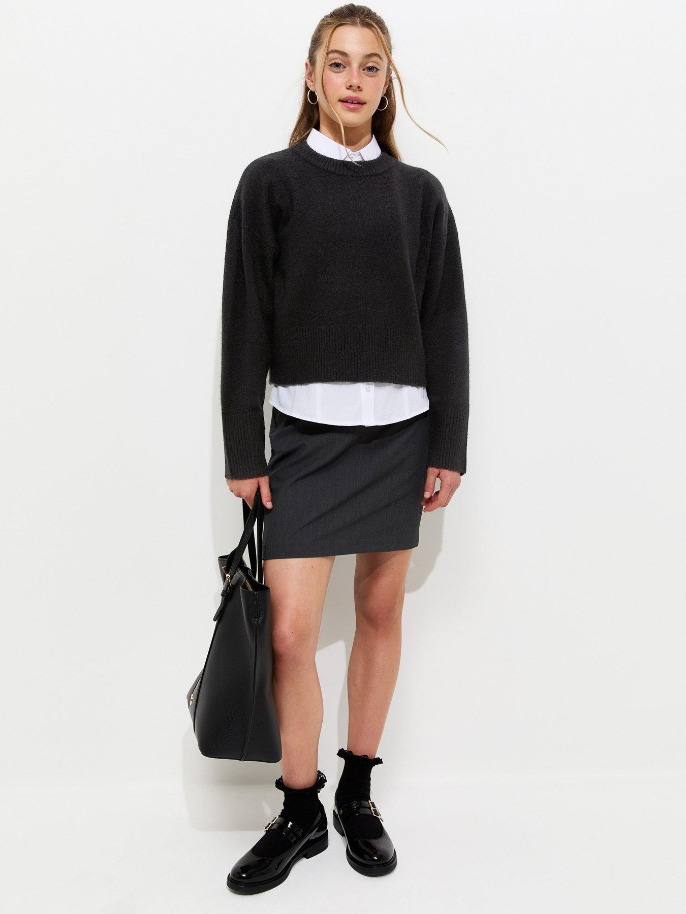 Image 3 of 5 of New Look 915 Girls Knitted Long Sleeve Jumper - Black