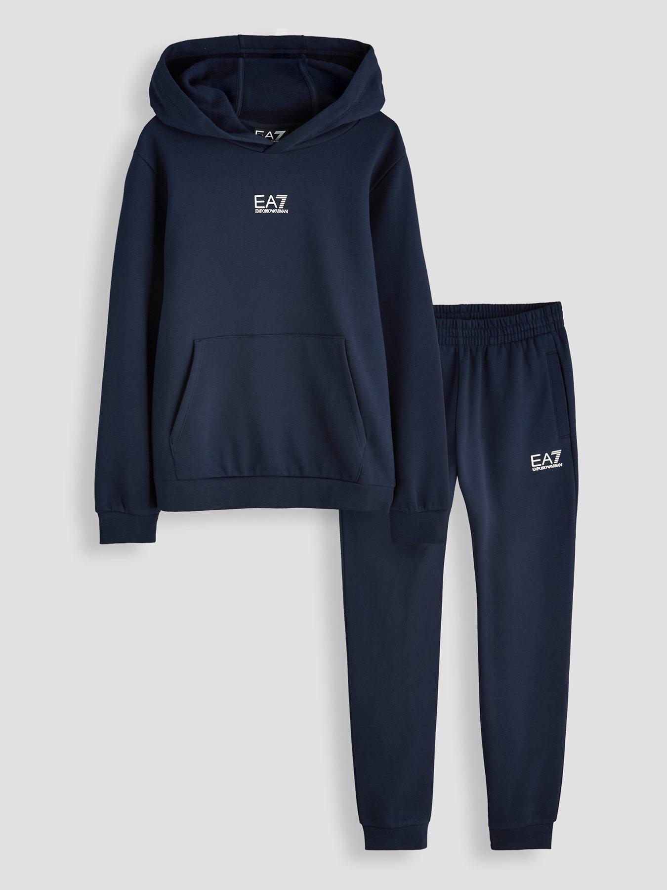 EA7 Emporio Armani Boys Tracksuit - Navy Blue - Size 12 Years - Image 3