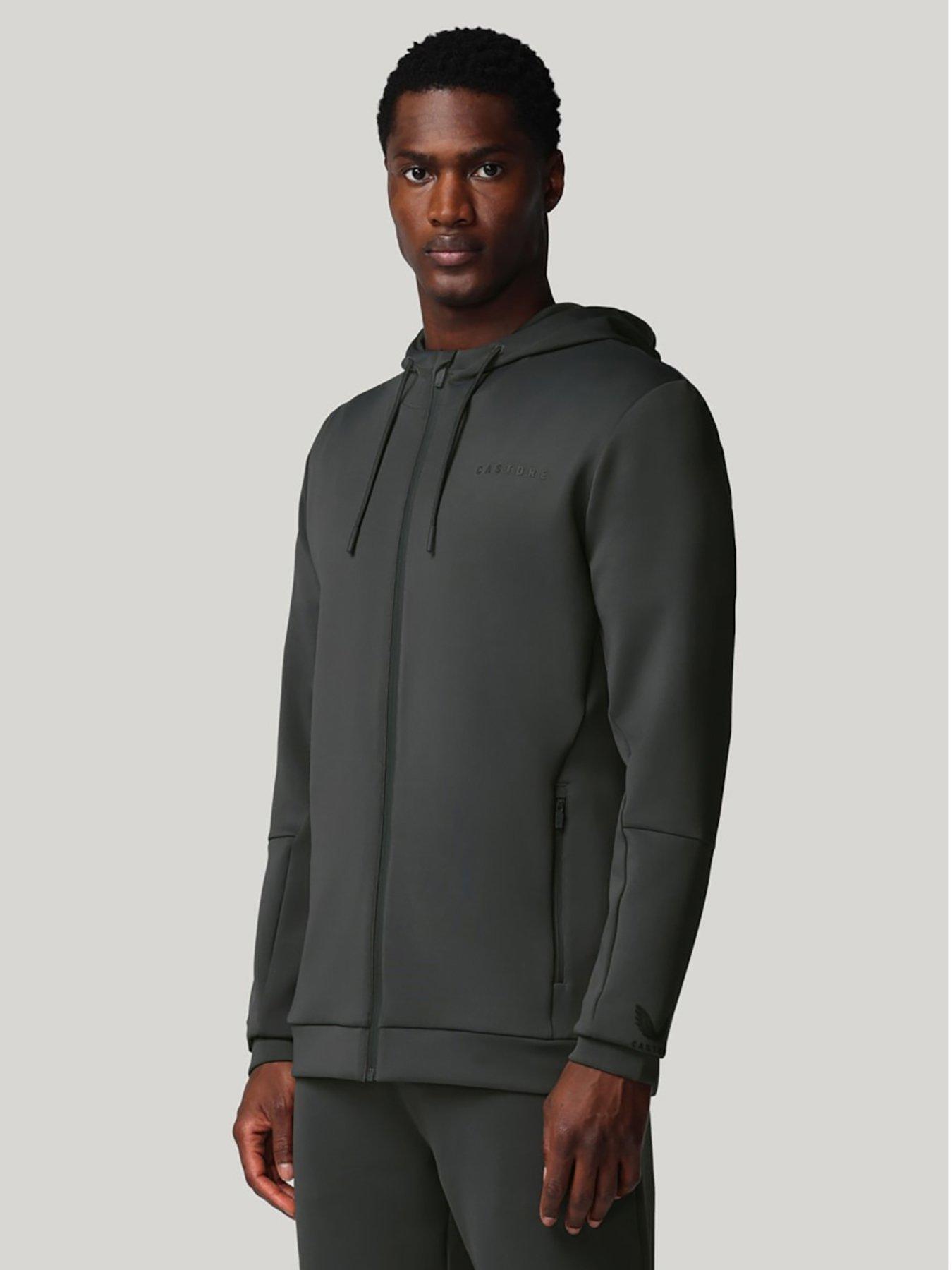 Castore Mens Training Flex Full Zip Hoodie, Grey, Size S, Men