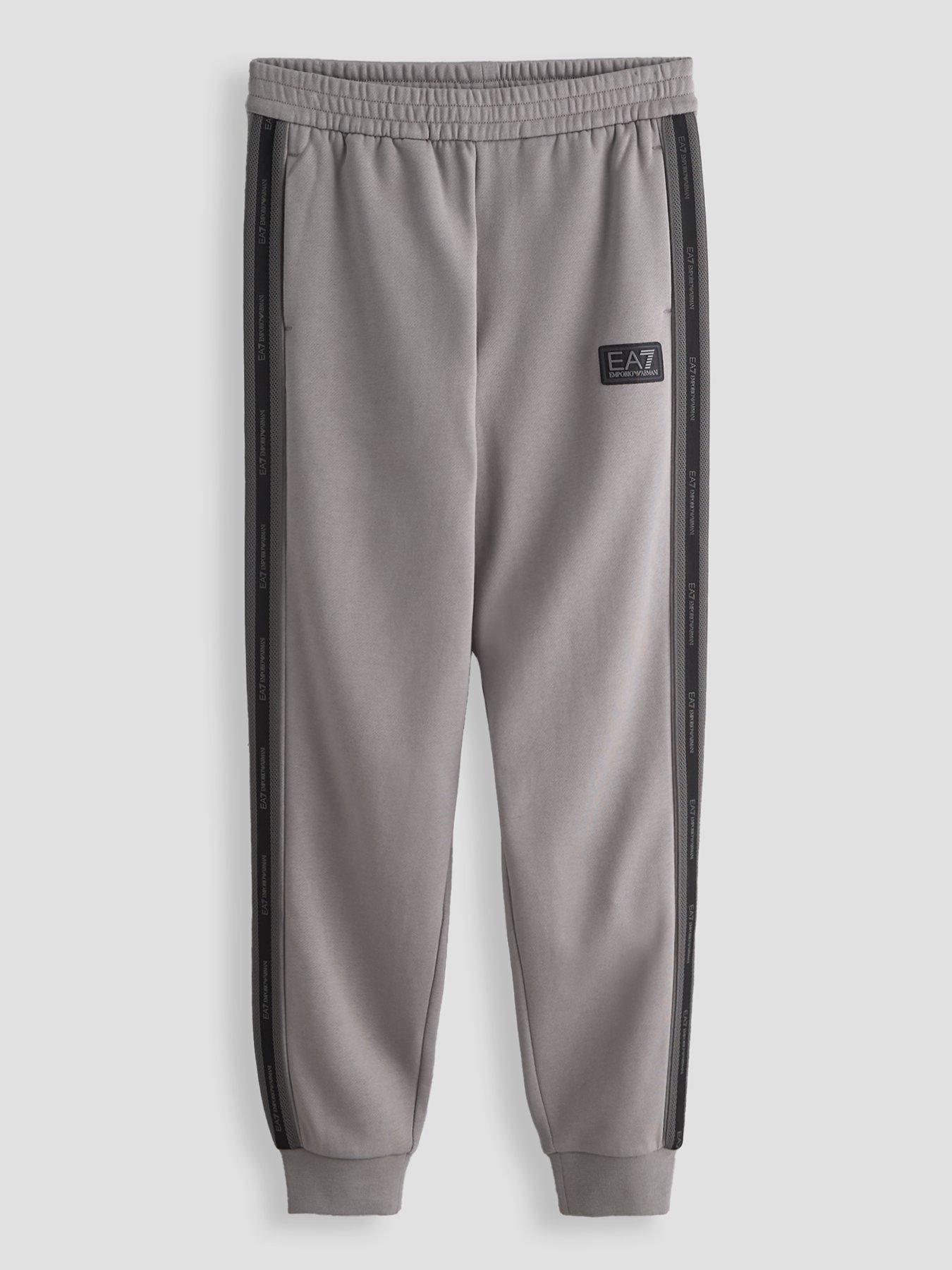 EA7 Emporio Armani Boys Train Logo Series Tape Jog Pant - Grey