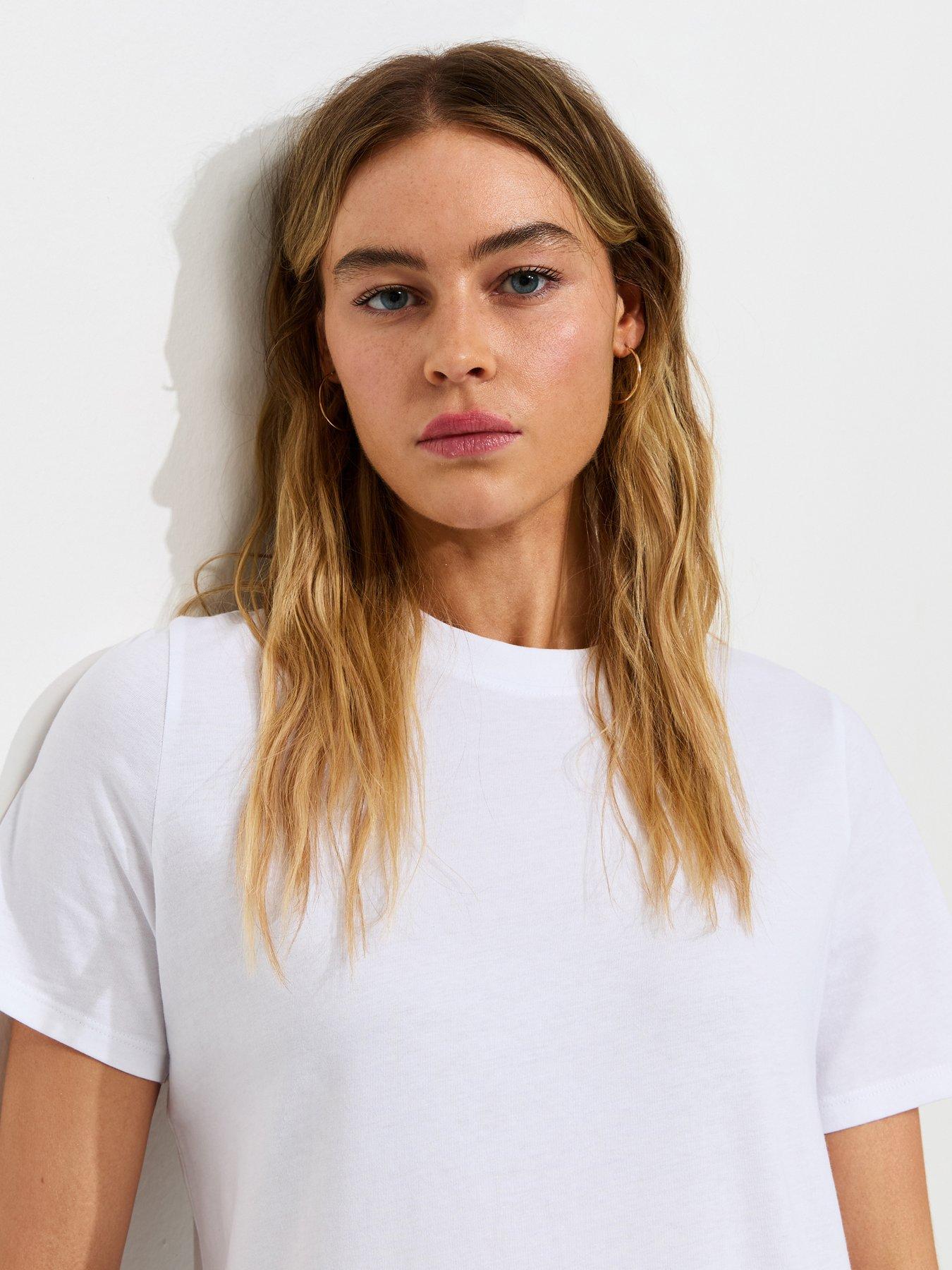 Image 4 of 6 of New Look Cotton Pack Of Three Relaxed Fit T-Shirts - Multi