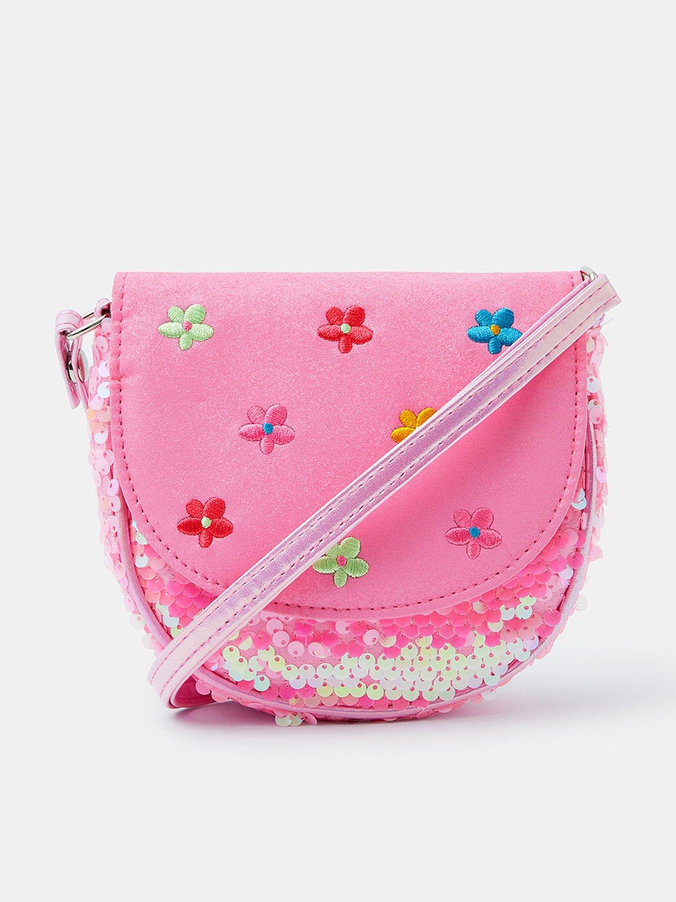 Image 1 of 3 of Accessorize Girls Flower Sequin Bag - Multi