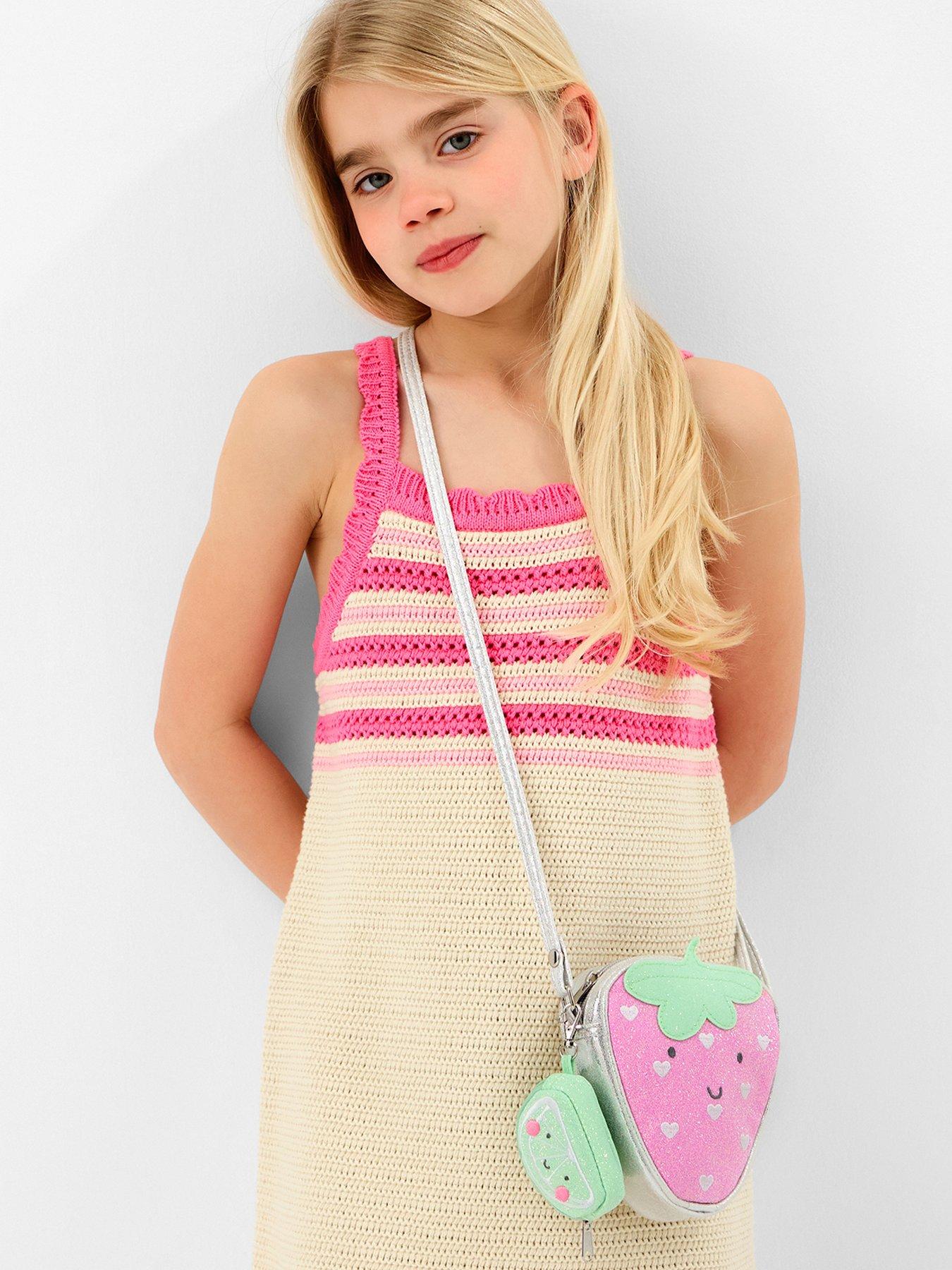 Image 2 of 4 of Accessorize Girls Strawberry Bag And Purse - Pink