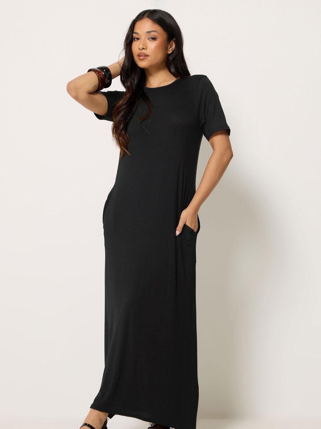 PixieGirl Petite Short Sleeve T-Shirt Maxi Dress