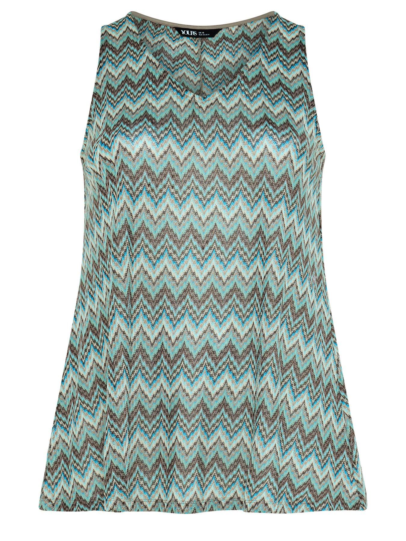 Image 5 of 5 of Yours Curve Zig Zag Printed Vest