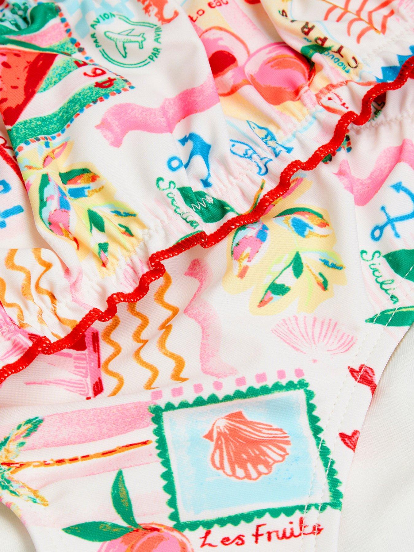 Image 4 of 4 of Accessorize Girls Riviera Print Bikini - Multi