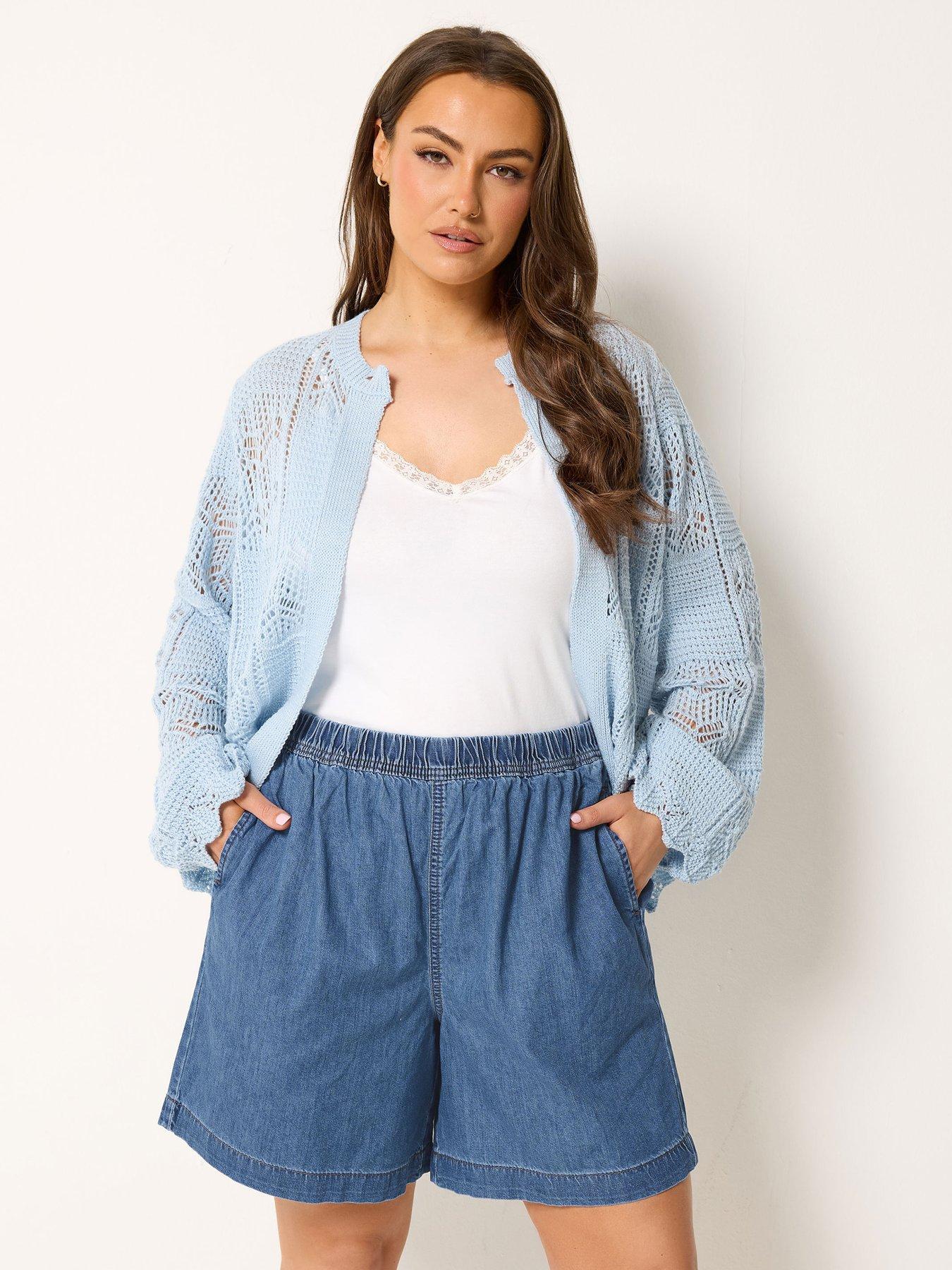 Image 1 of 4 of Yours Curve Casual Denim Shorts