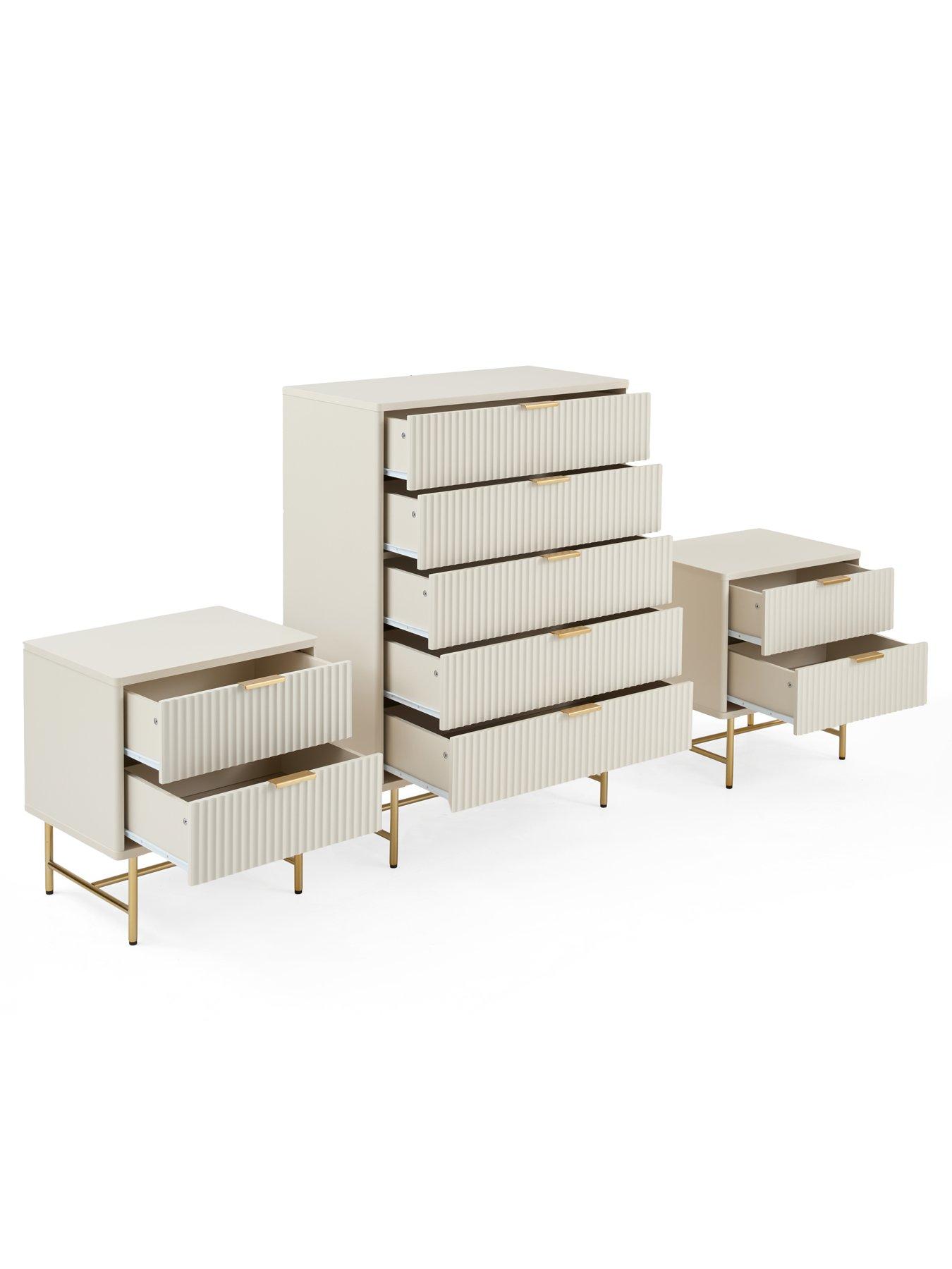 Image 3 of 7 of The Very Collection Cora Pack 2 (2x2  Bedside, 5 Drawer Chest)
