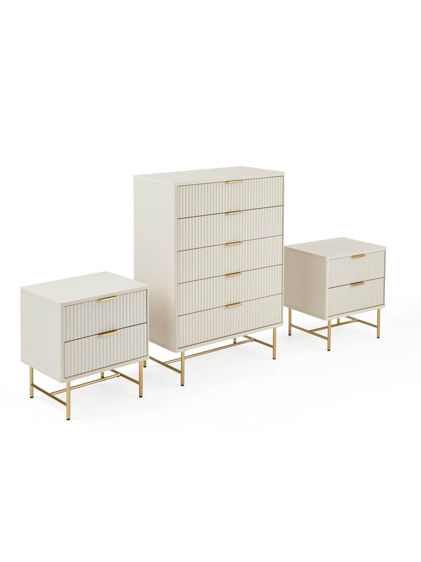 Image 4 of 7 of The Very Collection Cora Pack 2 (2x2  Bedside, 5 Drawer Chest)