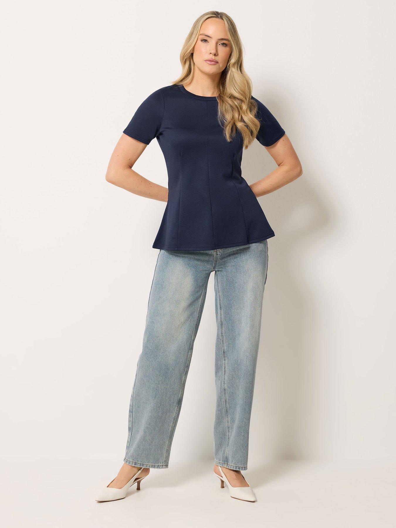 Image 3 of 4 of Long Tall Sally Peplum Top - Blue