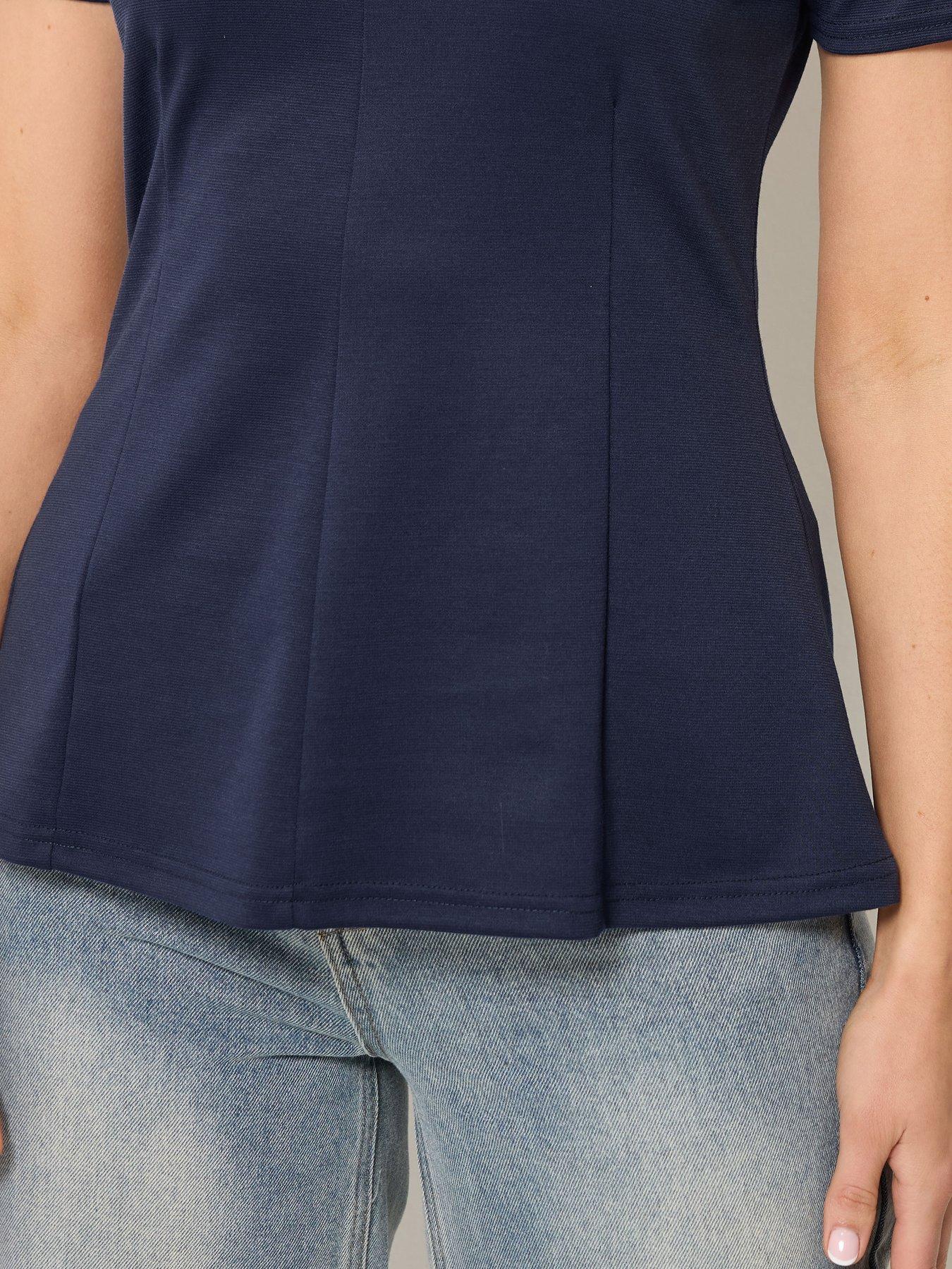Image 4 of 4 of Long Tall Sally Peplum Top - Blue