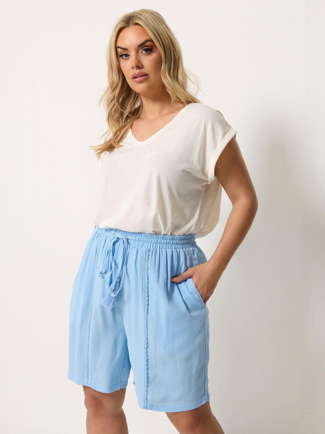 Yours Curve Scallop Front Trim Shorts