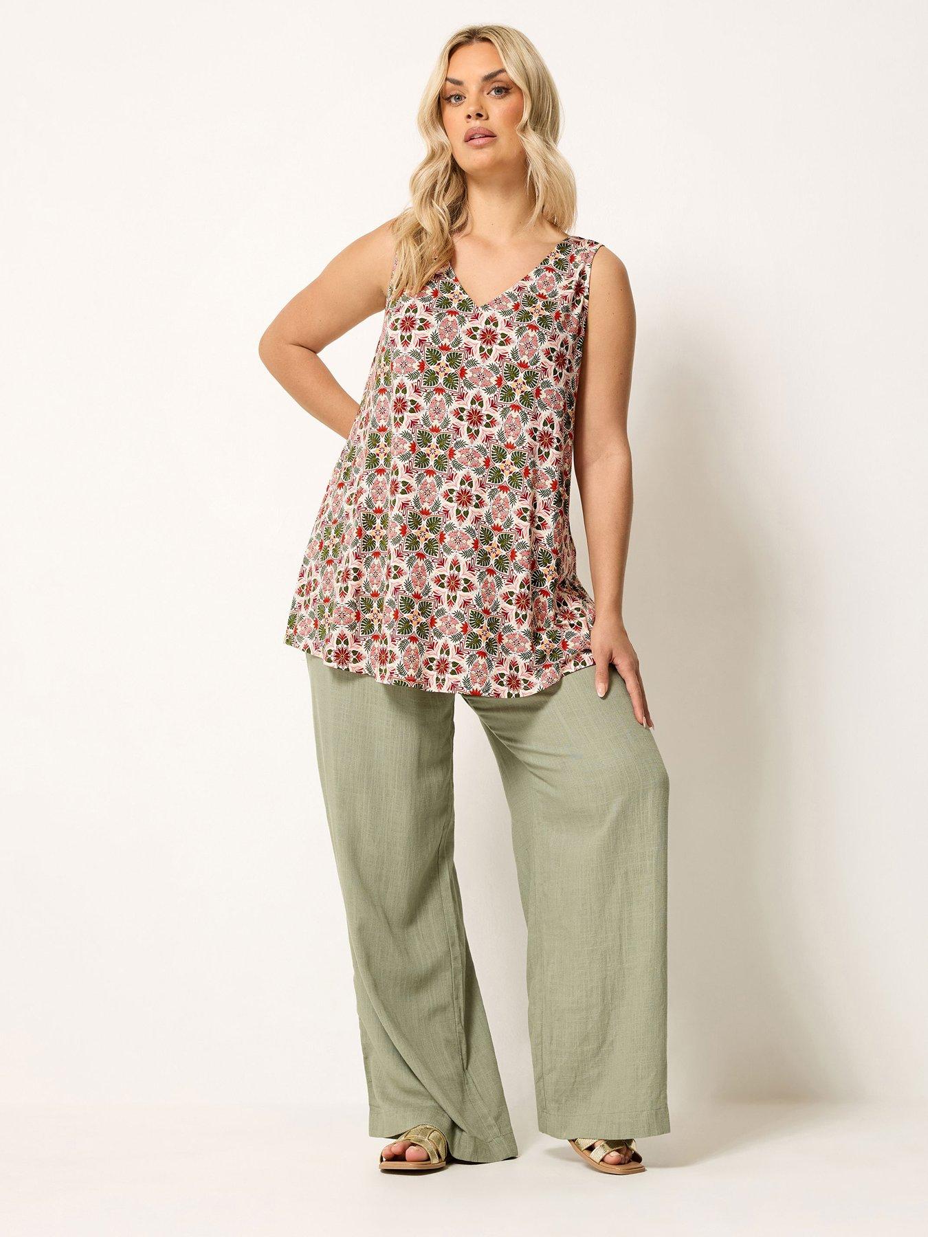 Image 3 of 4 of Yours Curve Printed Swing Vest - Multi
