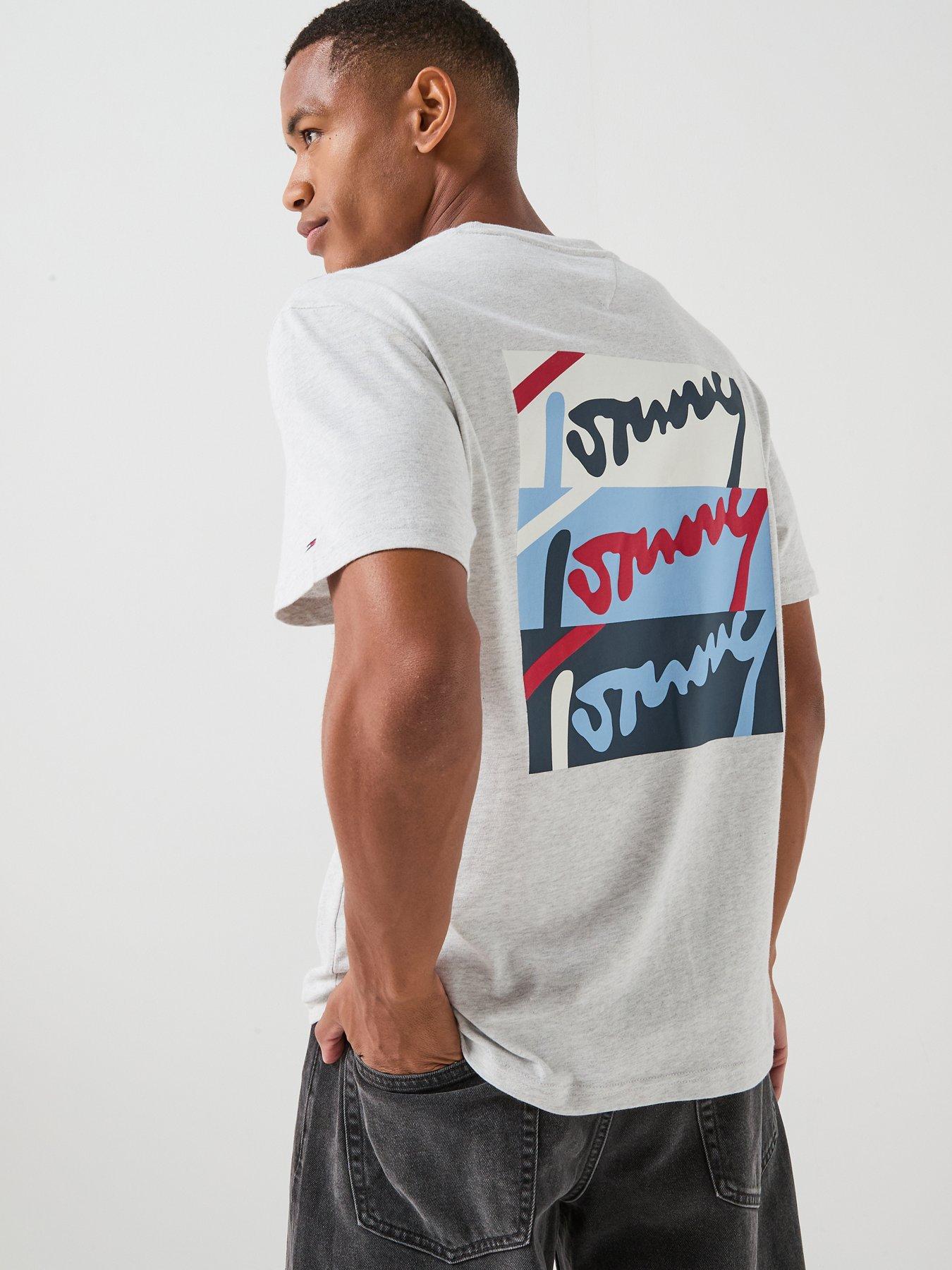 Tommy Jeans Tommy Jeans Relaxed Signature Back Graphic T-shirt - Grey
