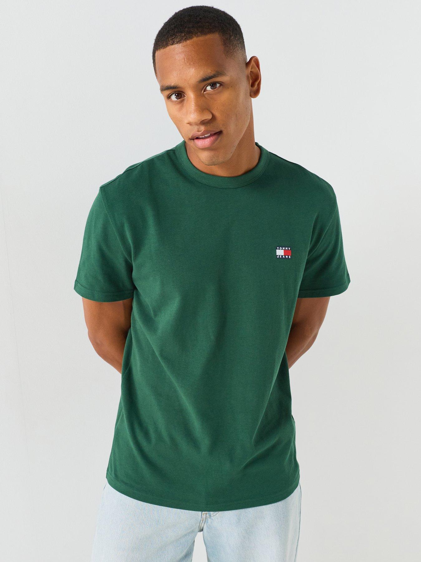 Tommy Jeans Regular Badge Short Sleeve T-Shirt, Green, Size S, Men