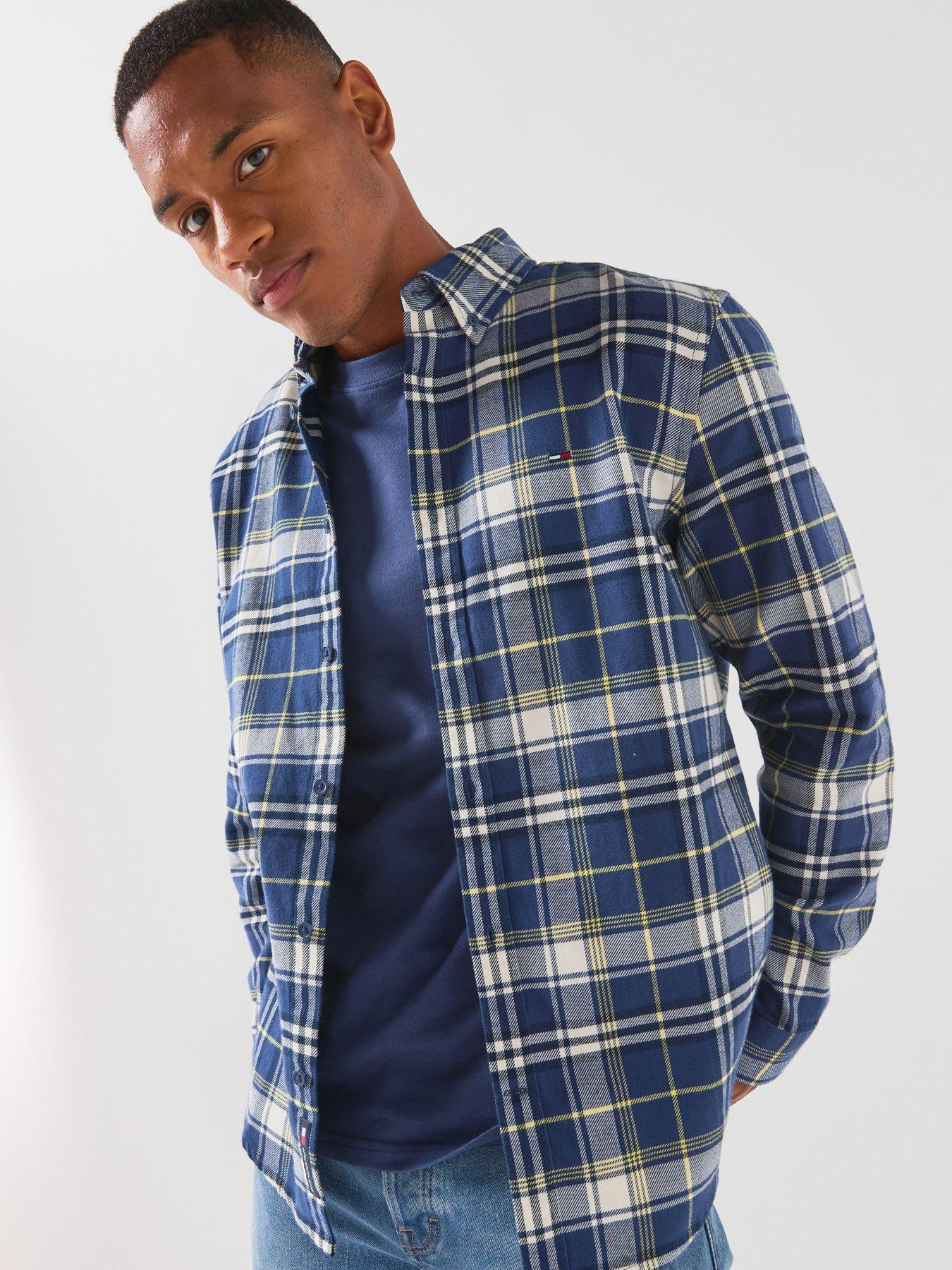 Tommy Jeans Men's Flannel Check Long-Sleeve Shirt - Navy Check - M - Image 2