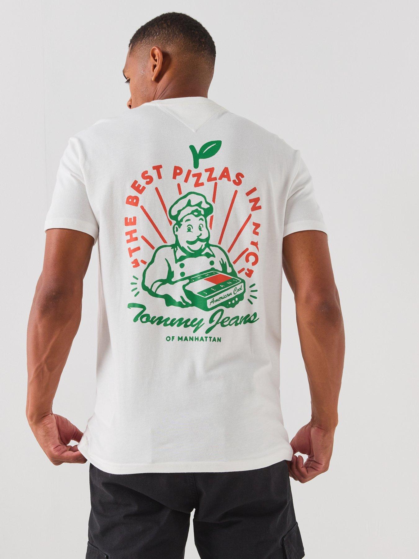 Tommy Jeans Back Graphic Novelty T-Shirt, White, Size 2Xl, Men