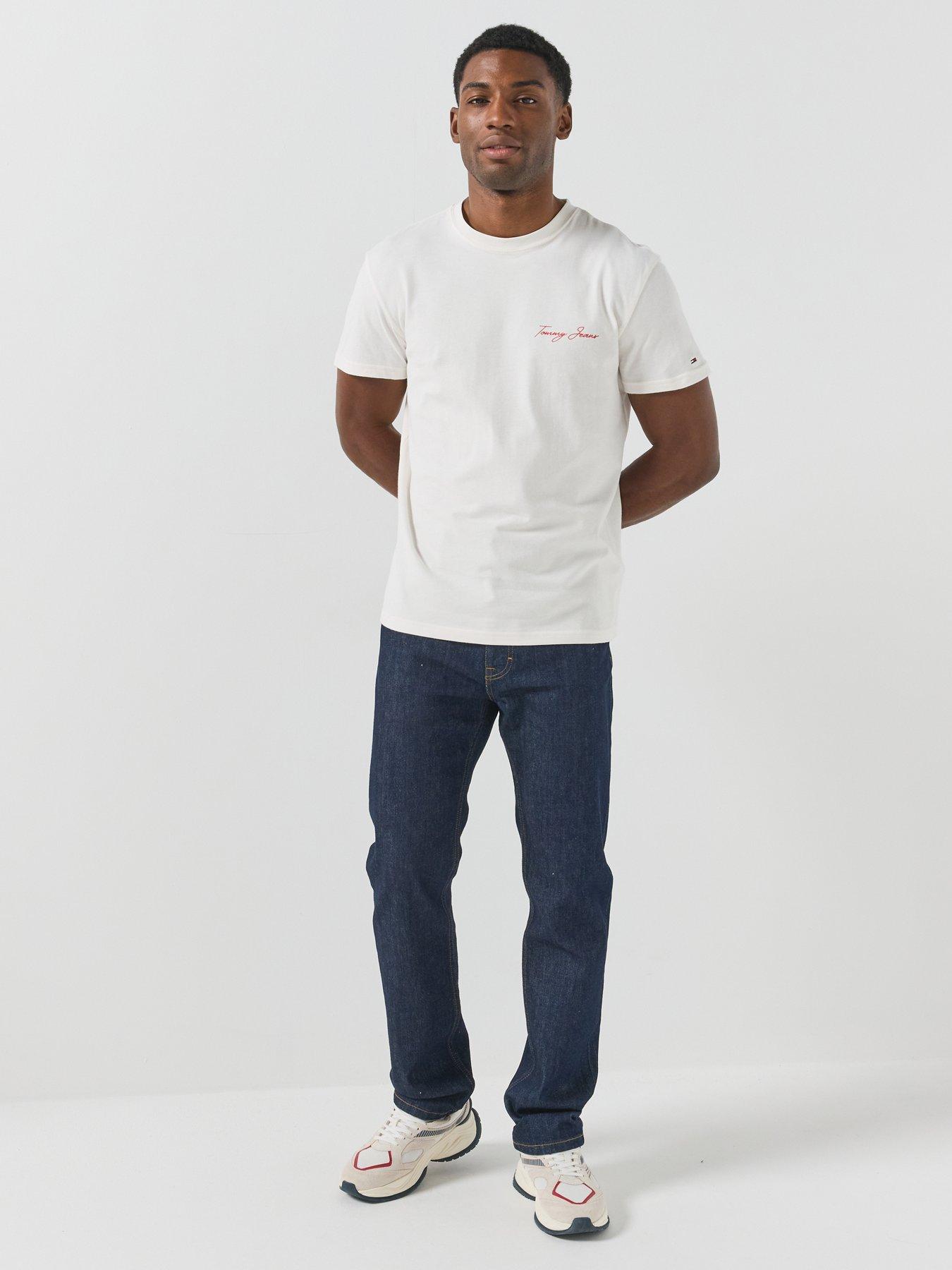 Image 3 of 6 of Tommy Jeans Regular Back Graphic Skyline T-Shirt - White