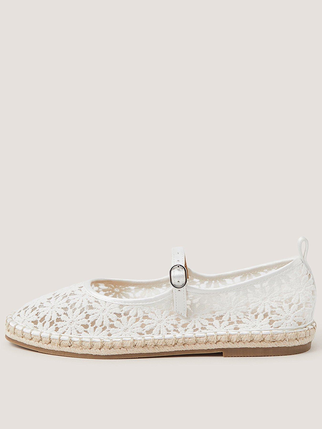 Image 1 of 3 of Monsoon Lola Lace Espadrille - Cream
