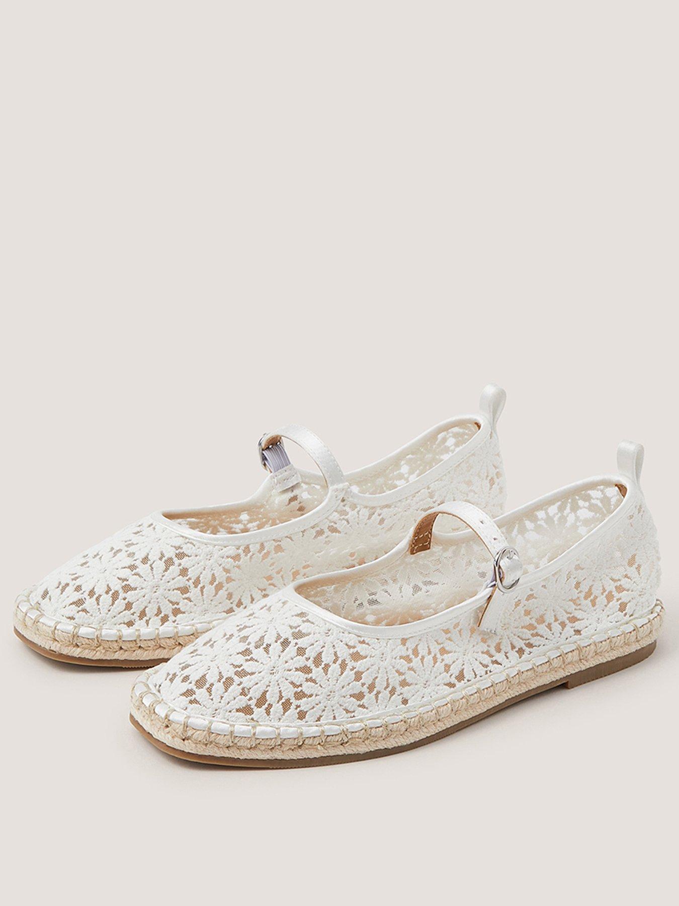 Image 2 of 3 of Monsoon Lola Lace Espadrille - Cream