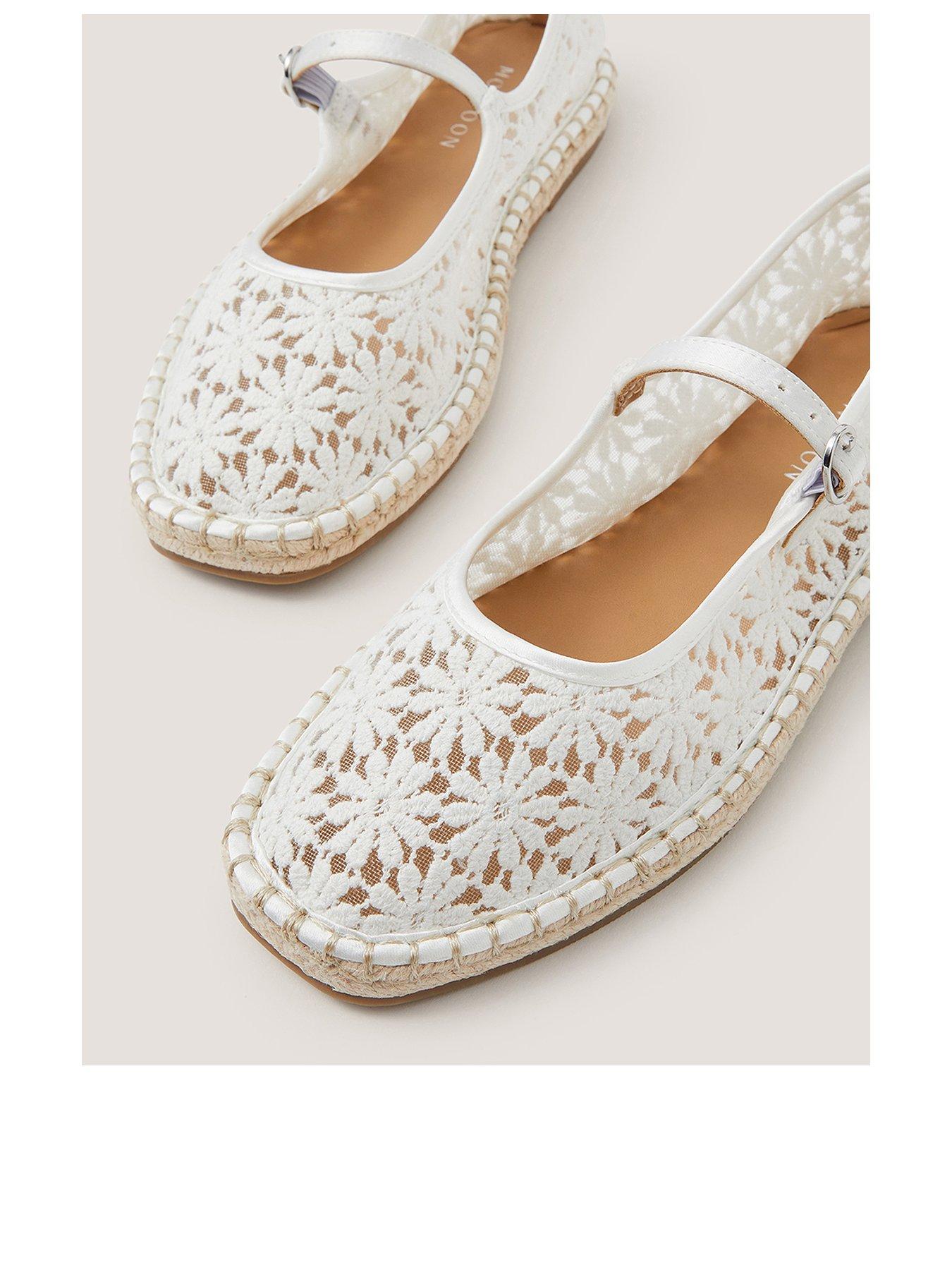 Image 3 of 3 of Monsoon Lola Lace Espadrille - Cream