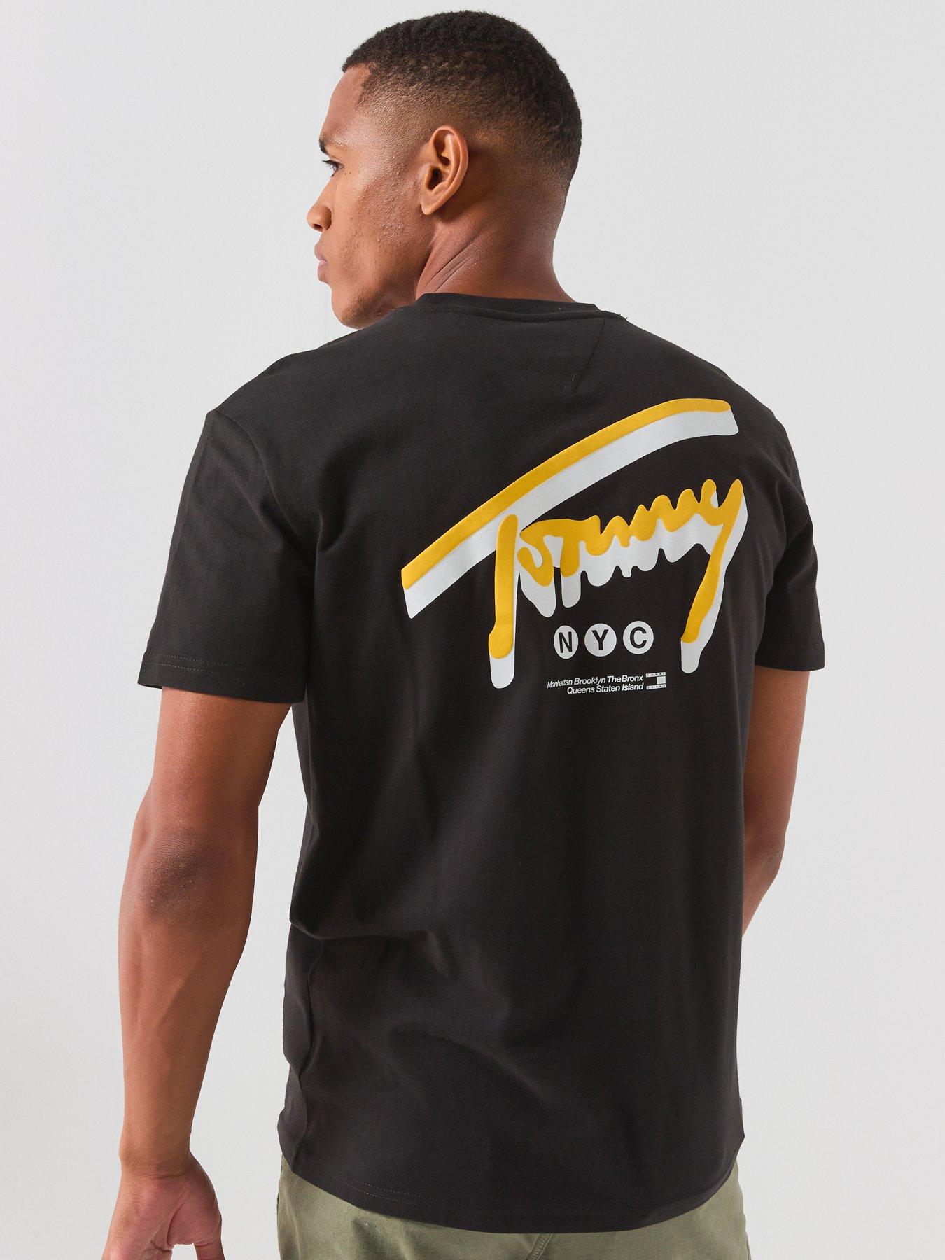 Tommy Jeans Regular Signature Backprint Short Sleeve T-Shirt - Black